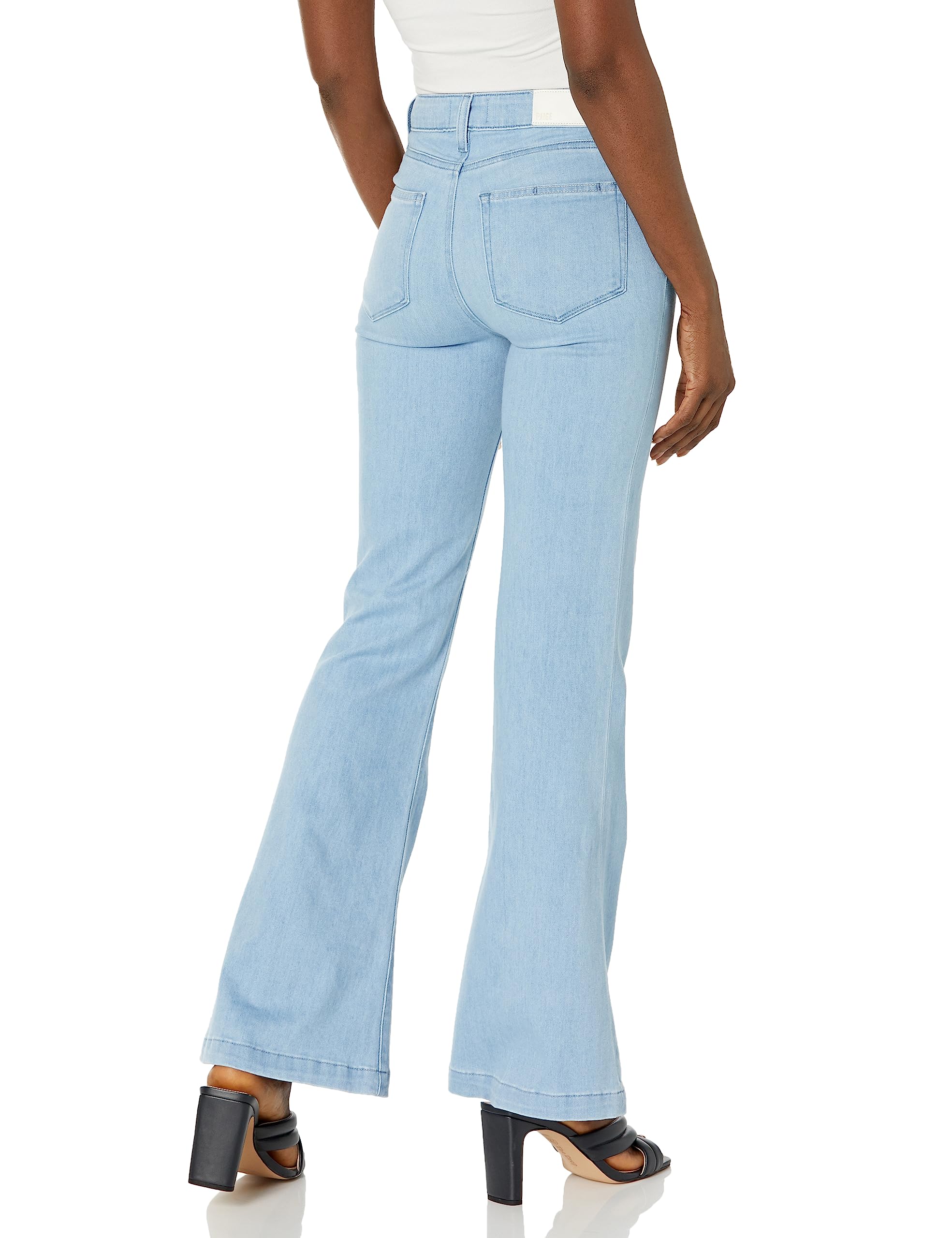PAIGE Women's Genevieve Fog Luxe Coating Jeans - High Waist Skinny Stretch Denim Pants for Everyday Wear & Night Out