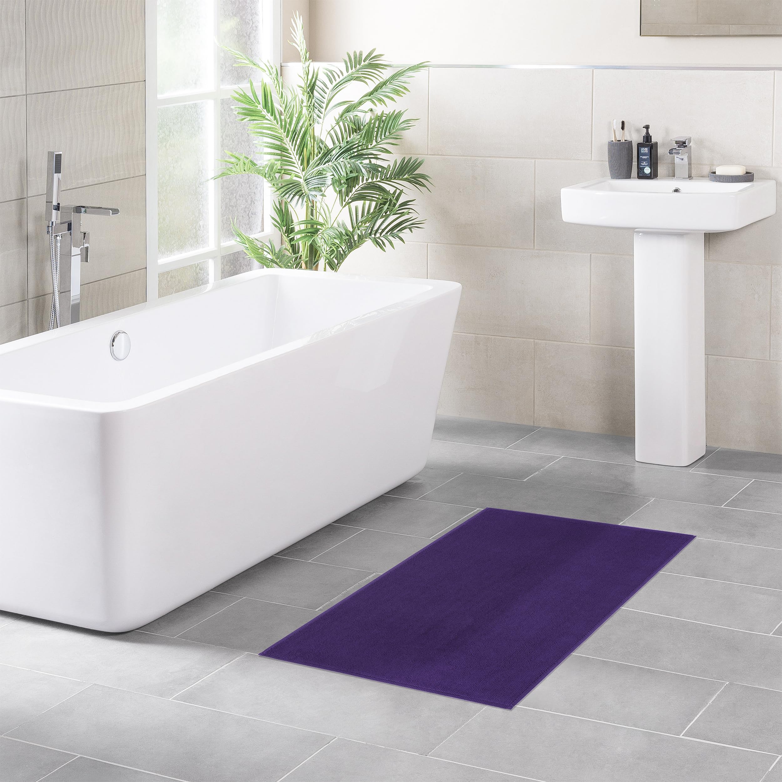 Premium 100% Cotton Bath Rugs for Bathroom - Soft Absorbent 20
