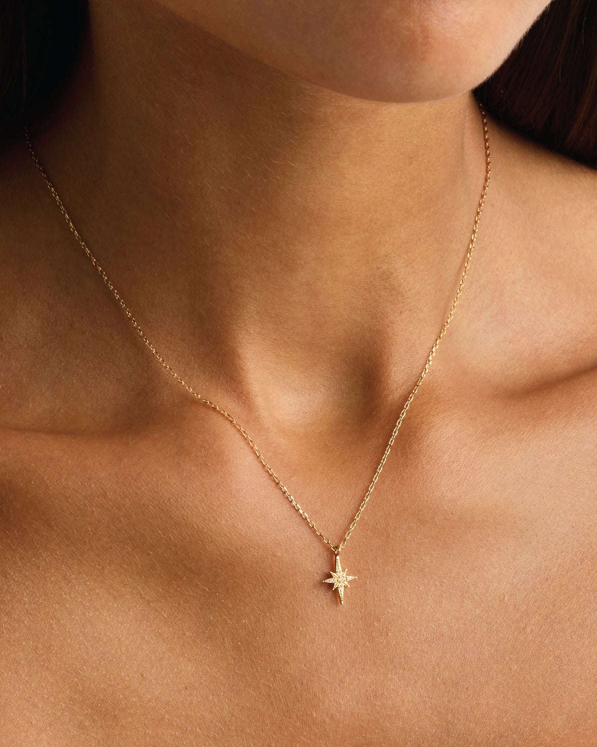 18K Gold Vermeil Starlight Necklace for Women - Dainty Layering Jewelry for Everyday Wear, Gift Giving & Special Occasions