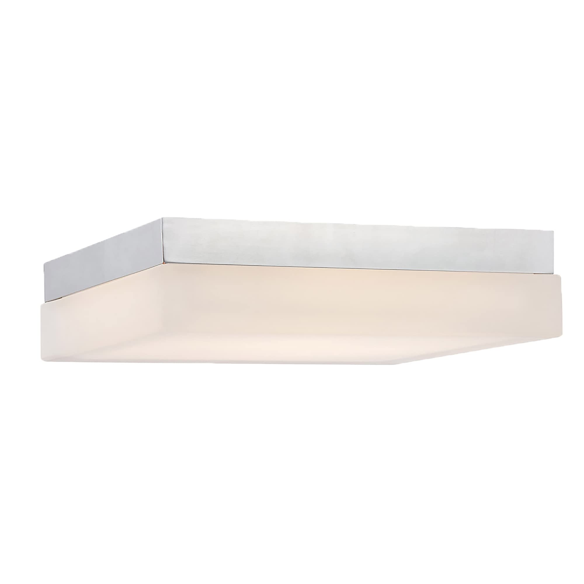 WAC Lighting dweLED Dice 9 Inch LED Square Flush Mount Ceiling Light 3000K Warm White Chrome Finish - Perfect for Kitchen, Bathroom, Hallway and Bedroom Lighting