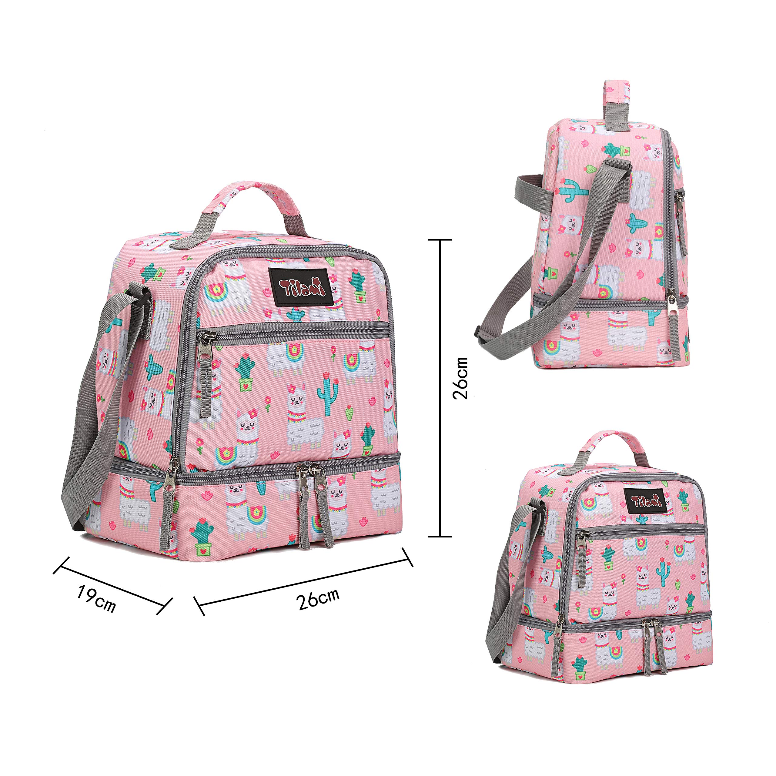 Tilami 19 Inch Rolling Backpack with Wheels - Wheeled Laptop Backpack for School, Travel & Work - Includes Free Lunch Bag - Perfect for Students, Commuters & Business Professionals (Alpaca Design)
