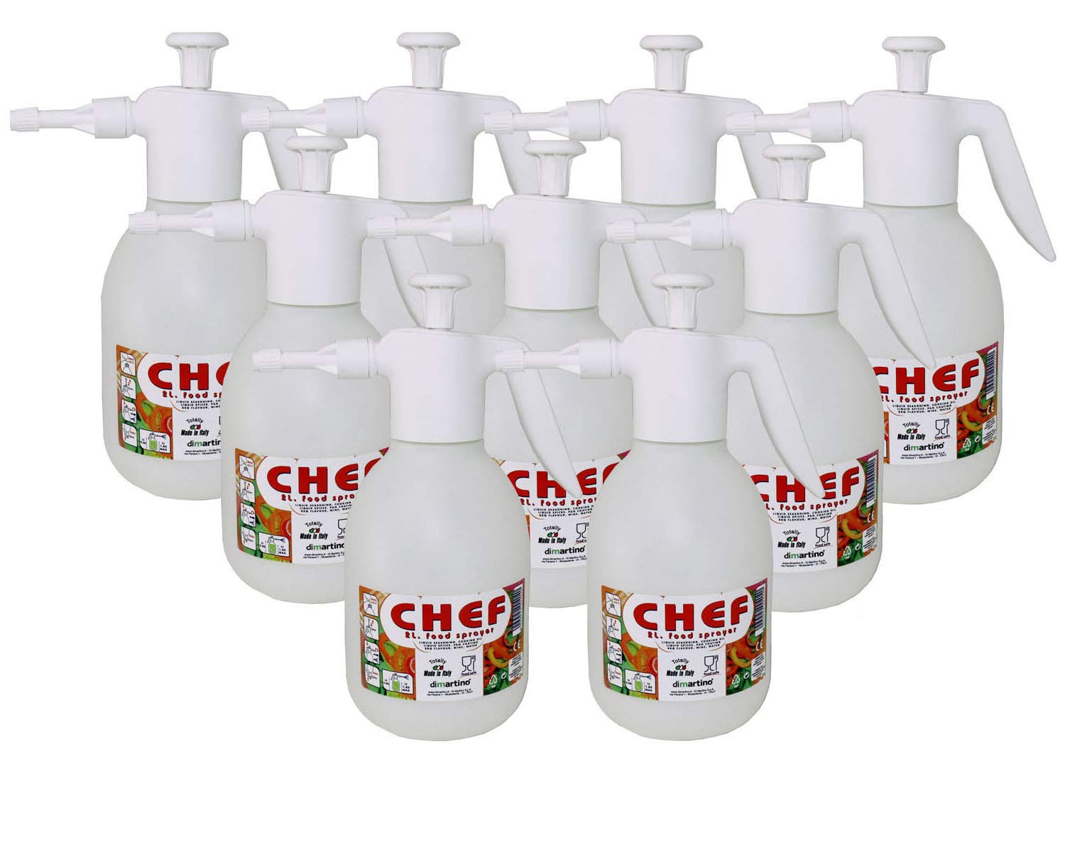 **Food Grade BPA-Free Sprayer Pump 2L (67 oz) - 9 Pack - Safe for Water, Milk, Juice, Beer, Liquor, Vinegar & Wine - Ideal for Home, Bar, Restaurant & Catering**
