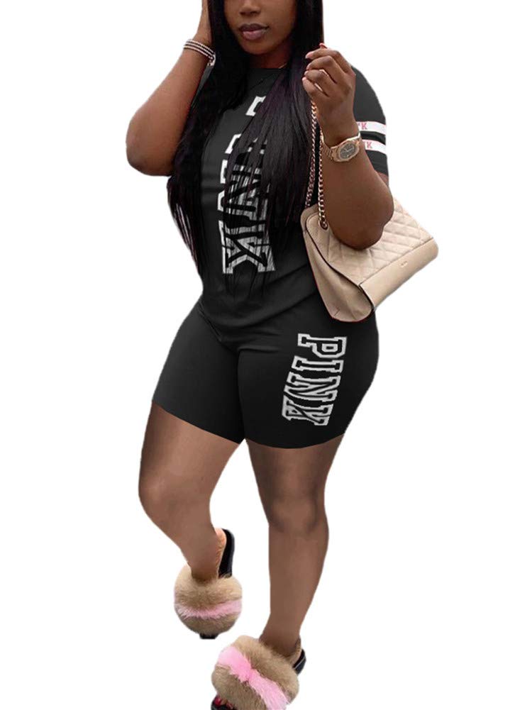 Yeshire Women's Two Piece Outfits - Short Sleeve T-Shirt & Bodycon Jogger Pants Set | Casual Tracksuit for Workout, Lounge & Streetwear Fashion