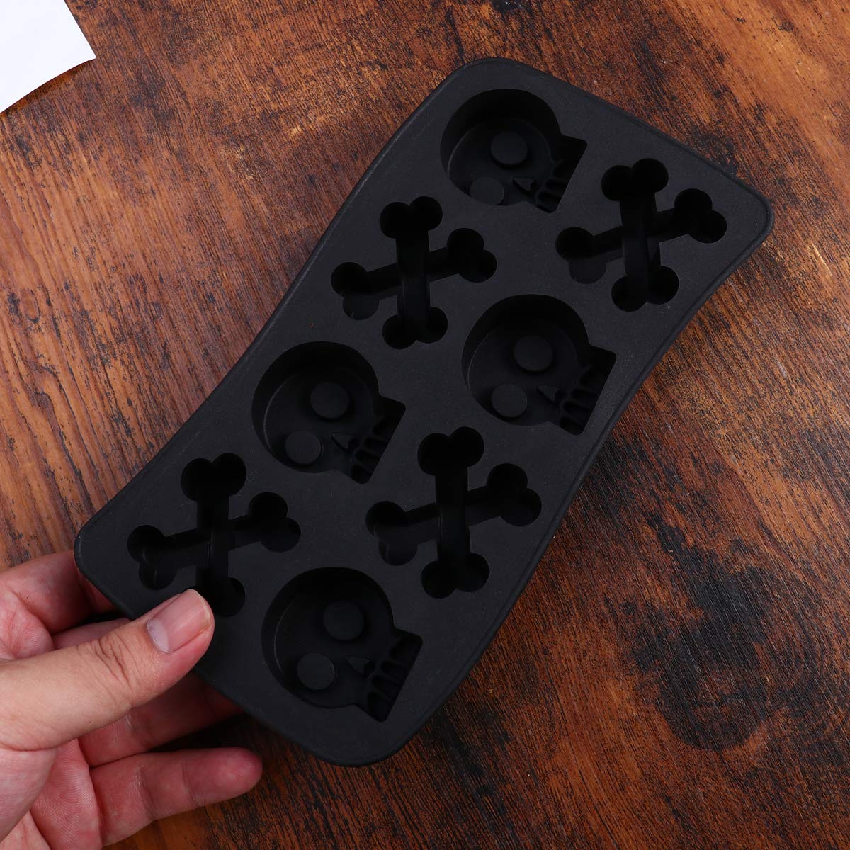 Premium Silicone Ice Cube Tray - Round Freeze Mold for Whiskey, Cocktails & Chocolate - Halloween Ice Maker & Body Wash Mold - Reusable BPA-Free Cabilock Ice Cube Maker for Parties, Home Bars & DIY Treats