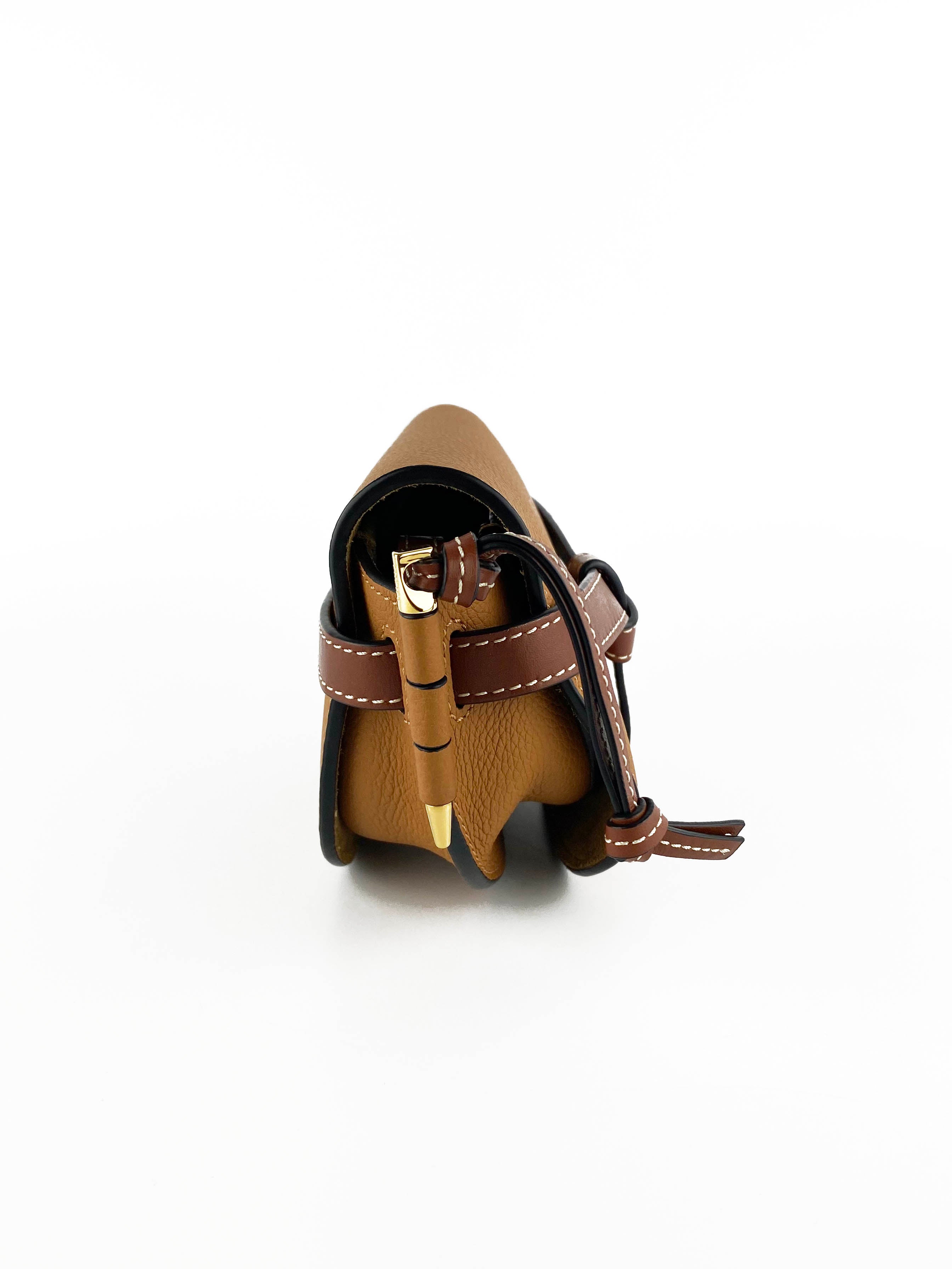 Loewe Tan Mini Gate Bag - Stylish Leather Crossbody Purse for Women | Perfect for Everyday Use, Travel & Date Nights