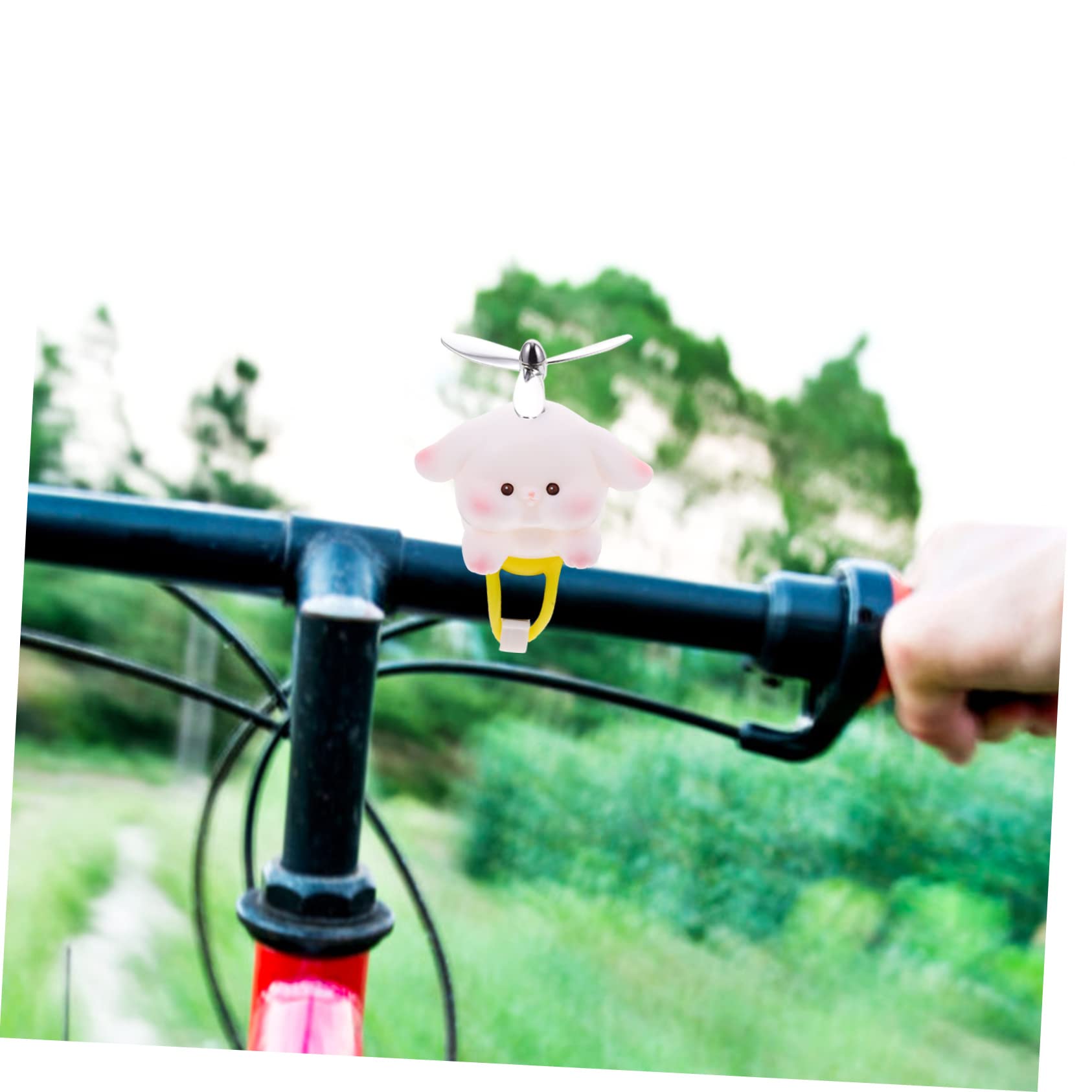 OHPHCALL White Vinyl Rabbit Doll Bike Bell - Cute Car Accessories & Auto Decor for Bicycles, Motorcycles, and Gift Giving