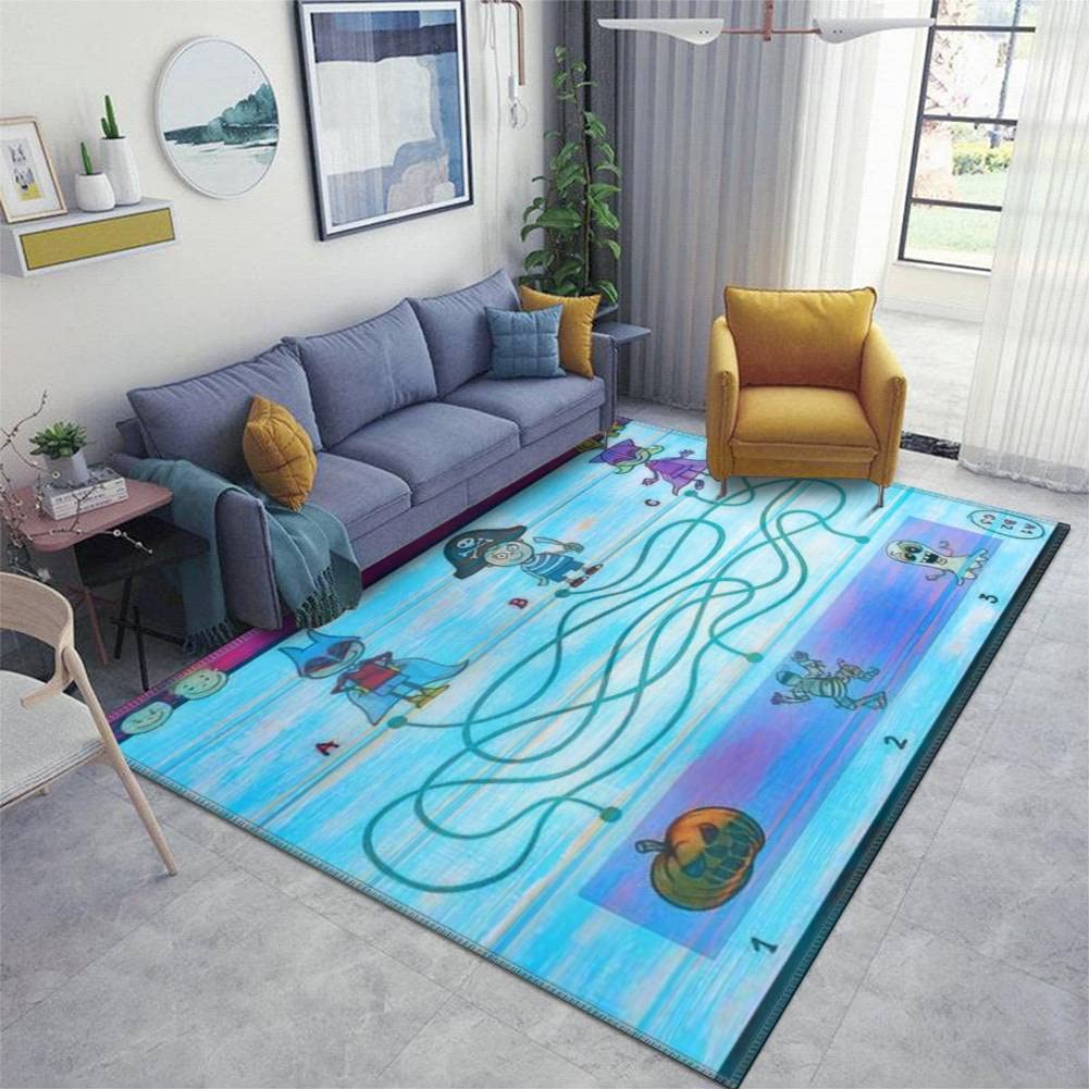 Educational Maze Puzzle Rug for Kids - 5'9