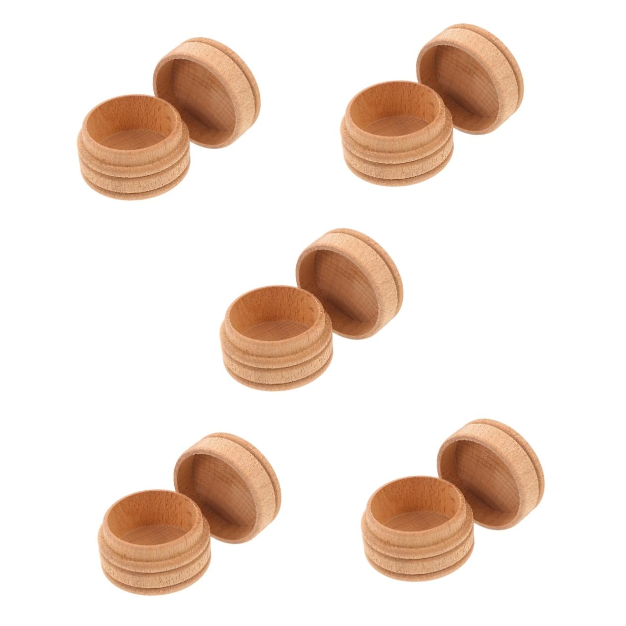 VOSAREA 5pcs Wooden Tooth Holder Box for Kids - Safe & Durable Tooth Storage Container for Baby Teeth Keepsake - Perfect for Tooth Fairy Gifts and Childhood Memories Preservation