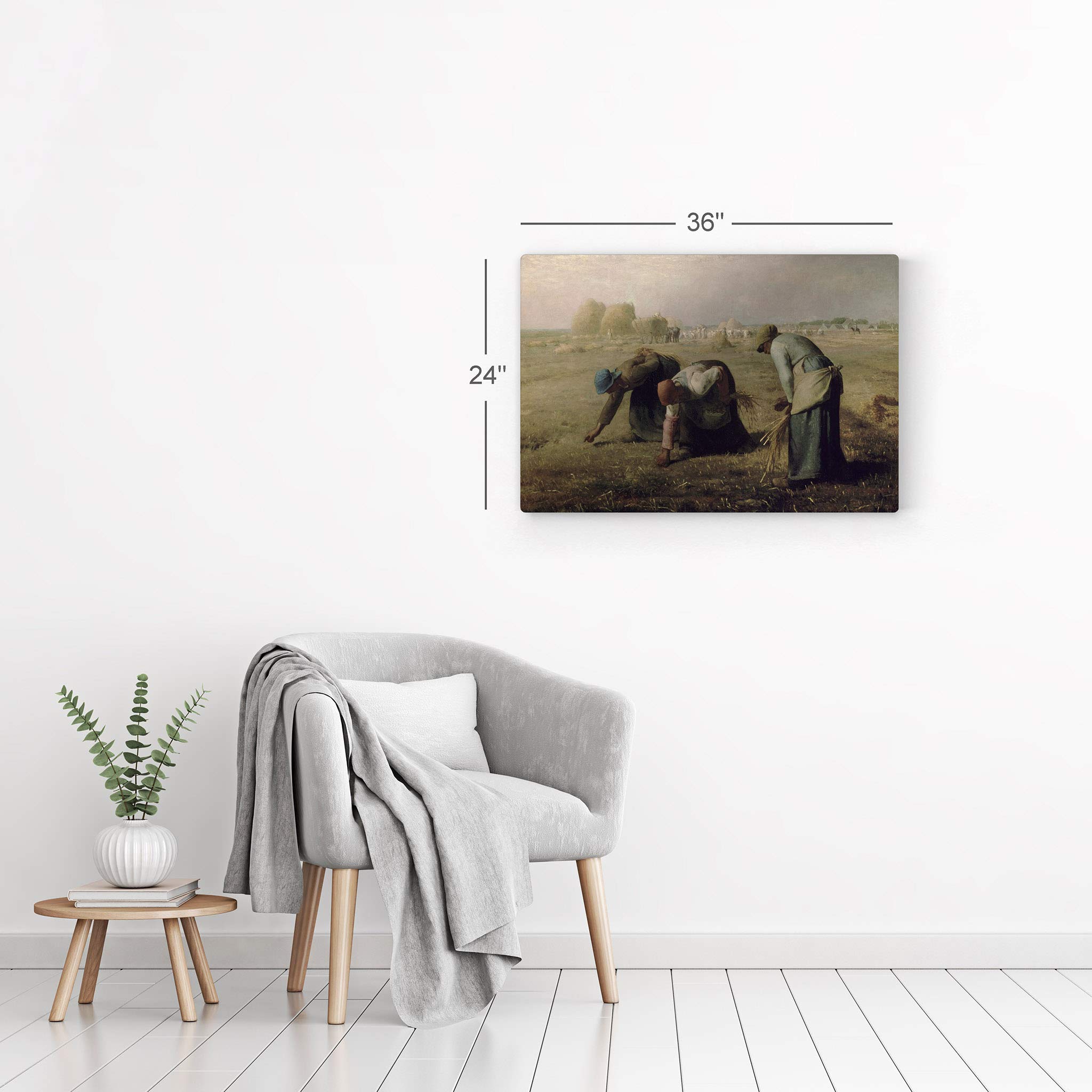 Jean-Francois Millet The Gleaners Classic Art Reproduction - Premium Metal Wall Art Print 30x40 Inch, Famous Oil Painting Home Decor, Ready to Hang, Made in USA - Perfect for Living Room, Bedroom & Office Wall Decor