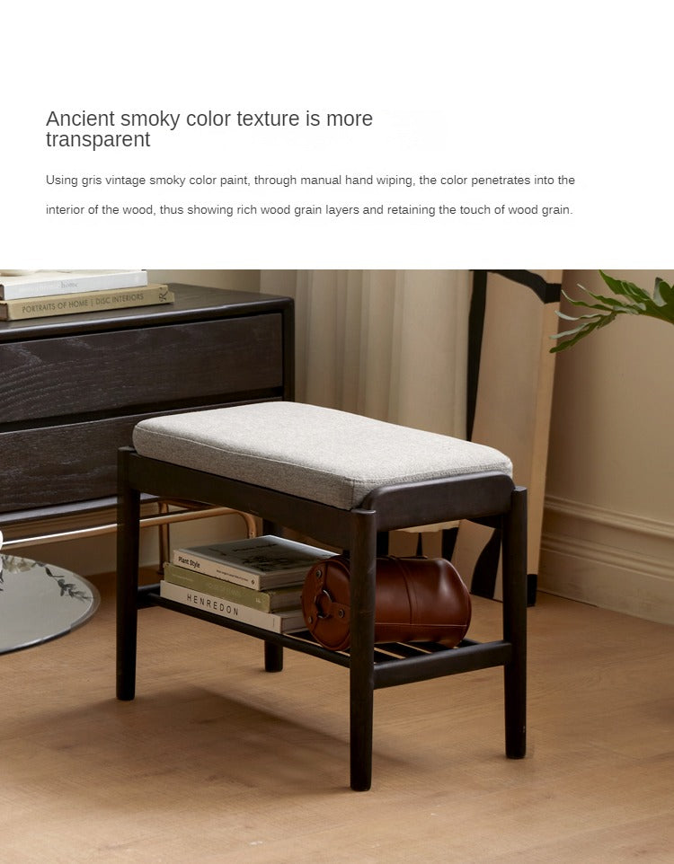 Solid Wood Shoe Storage Bench - Beech, Cherry, Walnut & Oak - Entryway Organizer for Home & Closet Storage