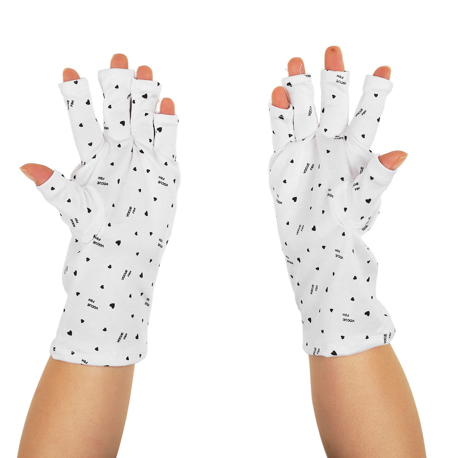 UV Protection Gloves for Gel Nails - Stretchy & Breathable Hand UV Blocking Gloves for Nail Salon, Travel & Outdoor Activities