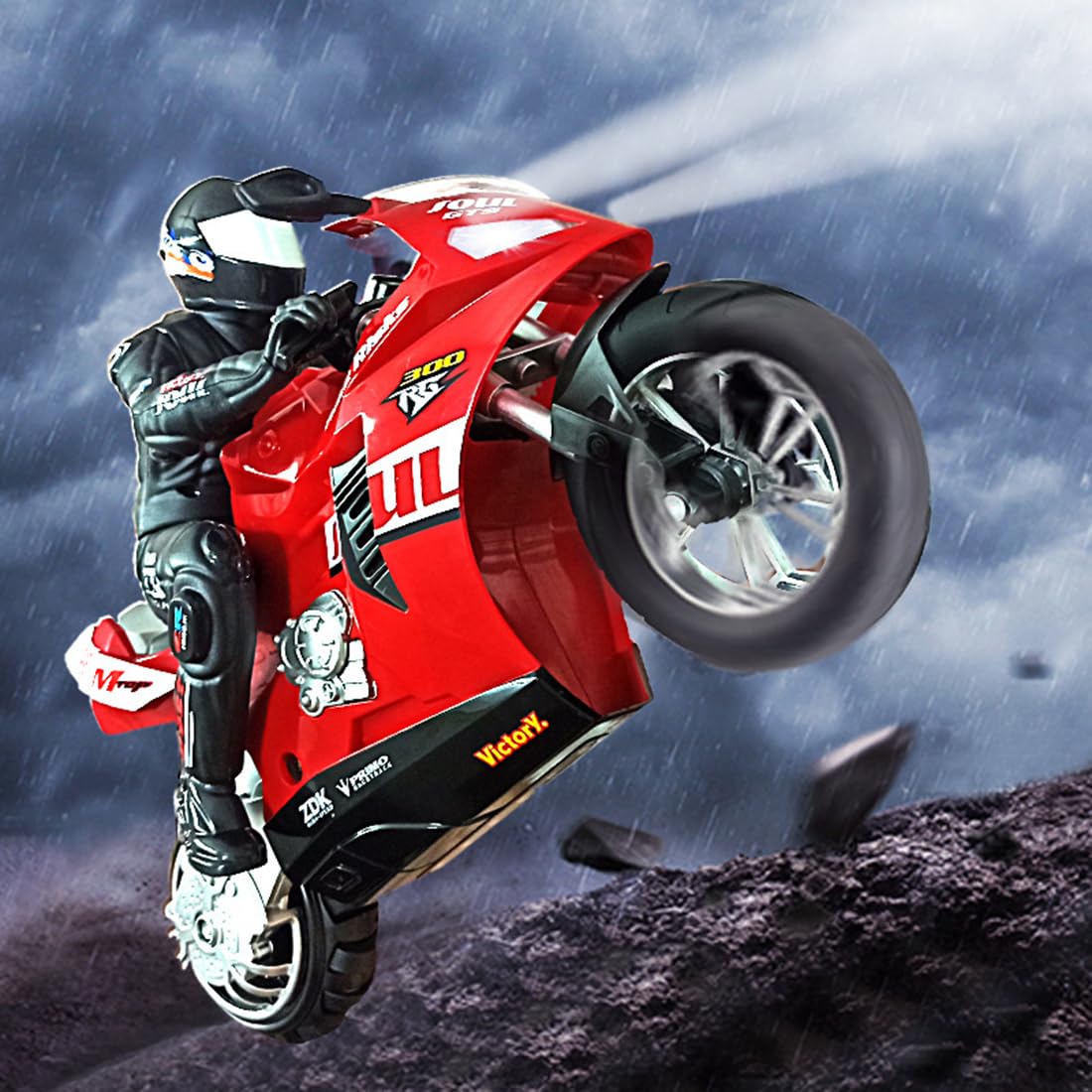 1/6 RC Dirt Bike for Adults - 2.4GHz Remote Control Stunt Motorcycle with Dual Motors | Off-Road Racing & Backyard Play