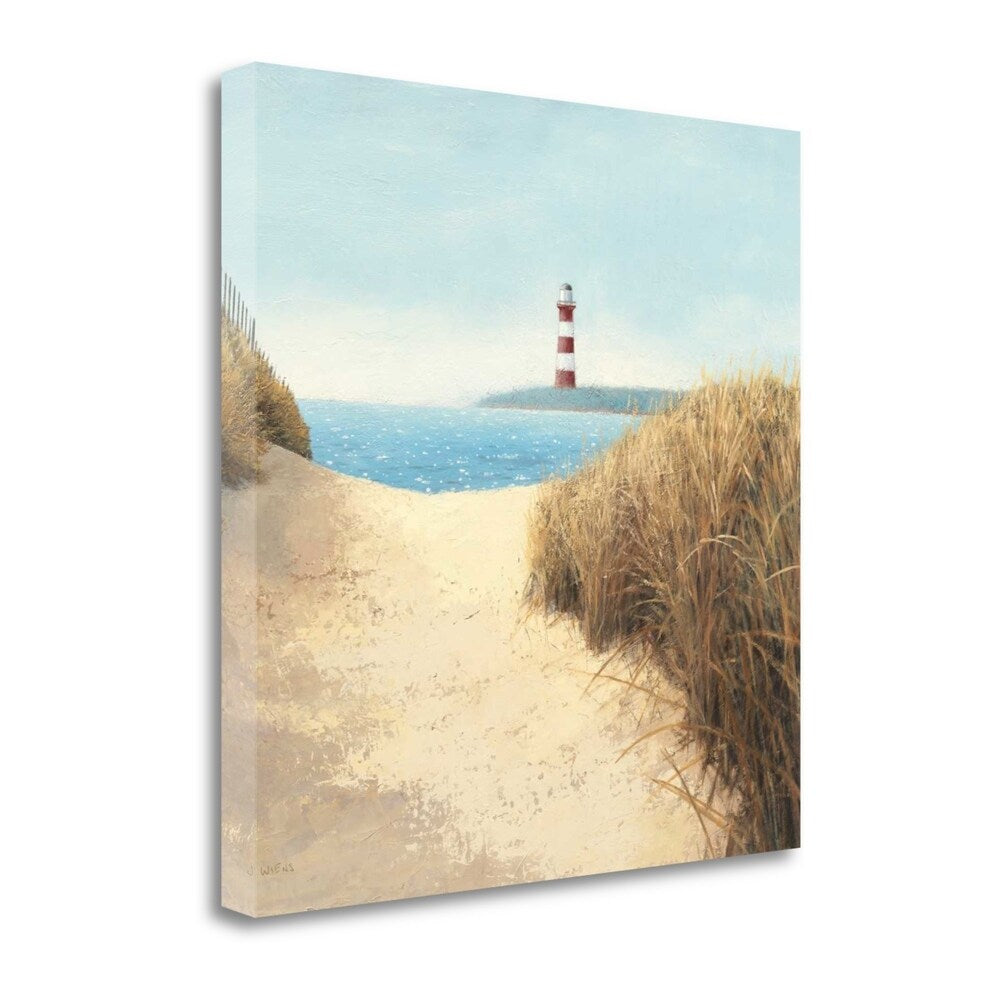 Beach Path Square by James Wiens - Premium Fine Art Giclee Print on Gallery Wrapped Canvas - Ready to Hang Wall Decor for Living Room, Bedroom, Office