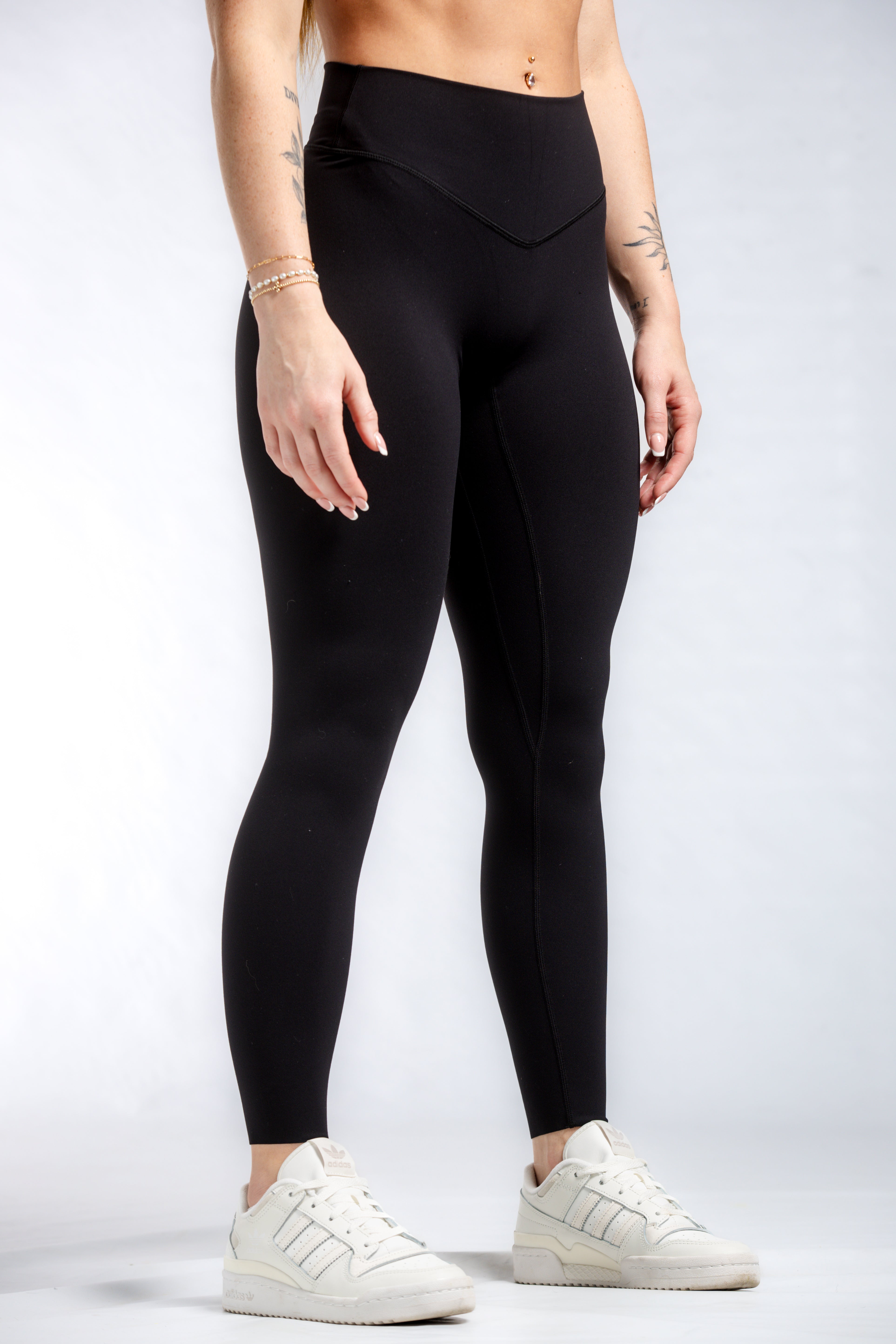 High Waist Black NKD Leggings for Women - Yoga, Running & Everyday Comfort | Seamless Workout Tights for Gym, Lounge & Active Lifestyle
