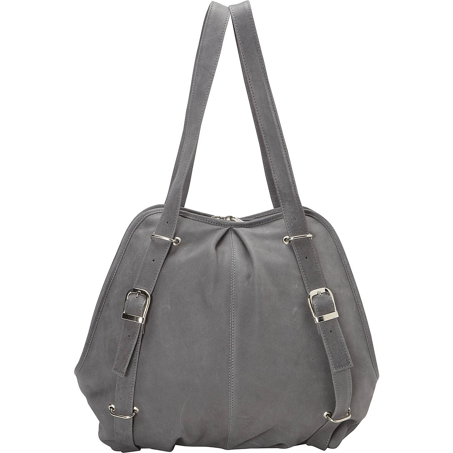 Convertible Buckle Backpack & Shoulder Bag - Adjustable Multi-Functional Travel Bag for Men & Women, Charcoal Gray, One Size - Perfect for Hiking, Commuting & Daily Use