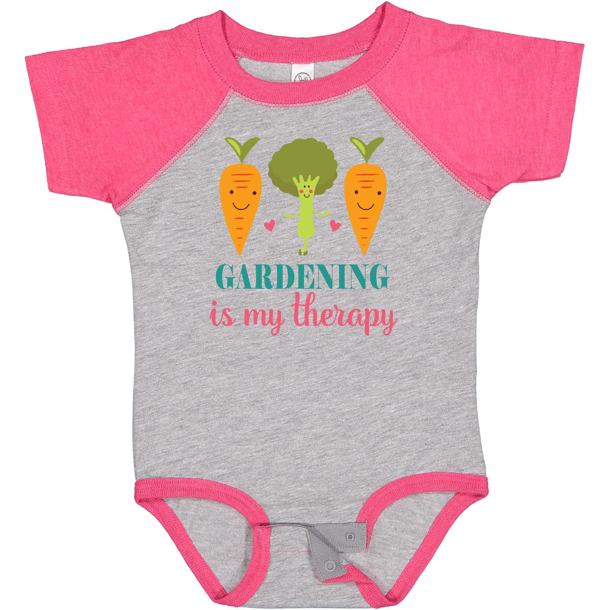 Inktastic Gardening is My Therapy Baby Bodysuit - Cute Organic Cotton Onesie for Infants & Toddlers - Perfect for Outdoor Play, Park Visits & Family Gardening Activities