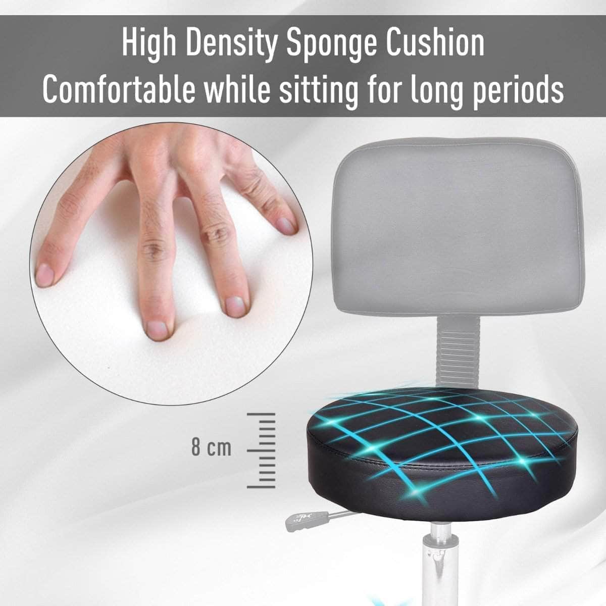 Adjustable Salon Massage Stool with Swivel & Wheels - 2 Color Options for Therapists & Spa Professionals | Perfect for Massage Therapy, Beauty Salons & Home Use