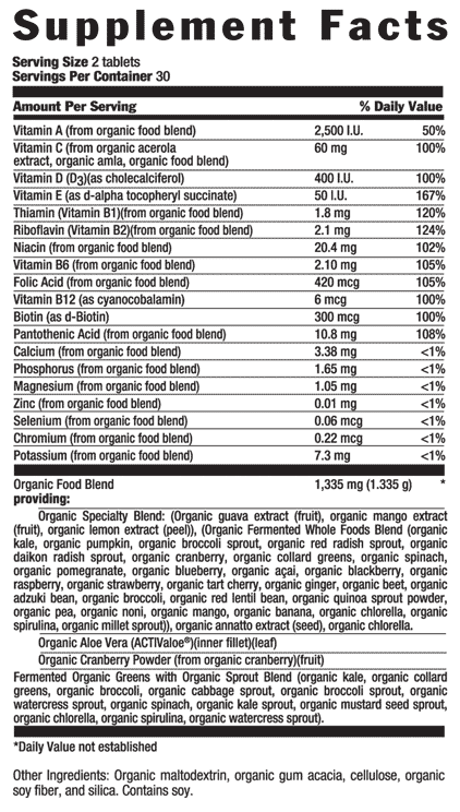Country Life Realfood Organics Multivitamin for Women - Premium Organic Supplement for Energy, Immunity & Wellness - Perfect for Active Lifestyles & Daily Health Support