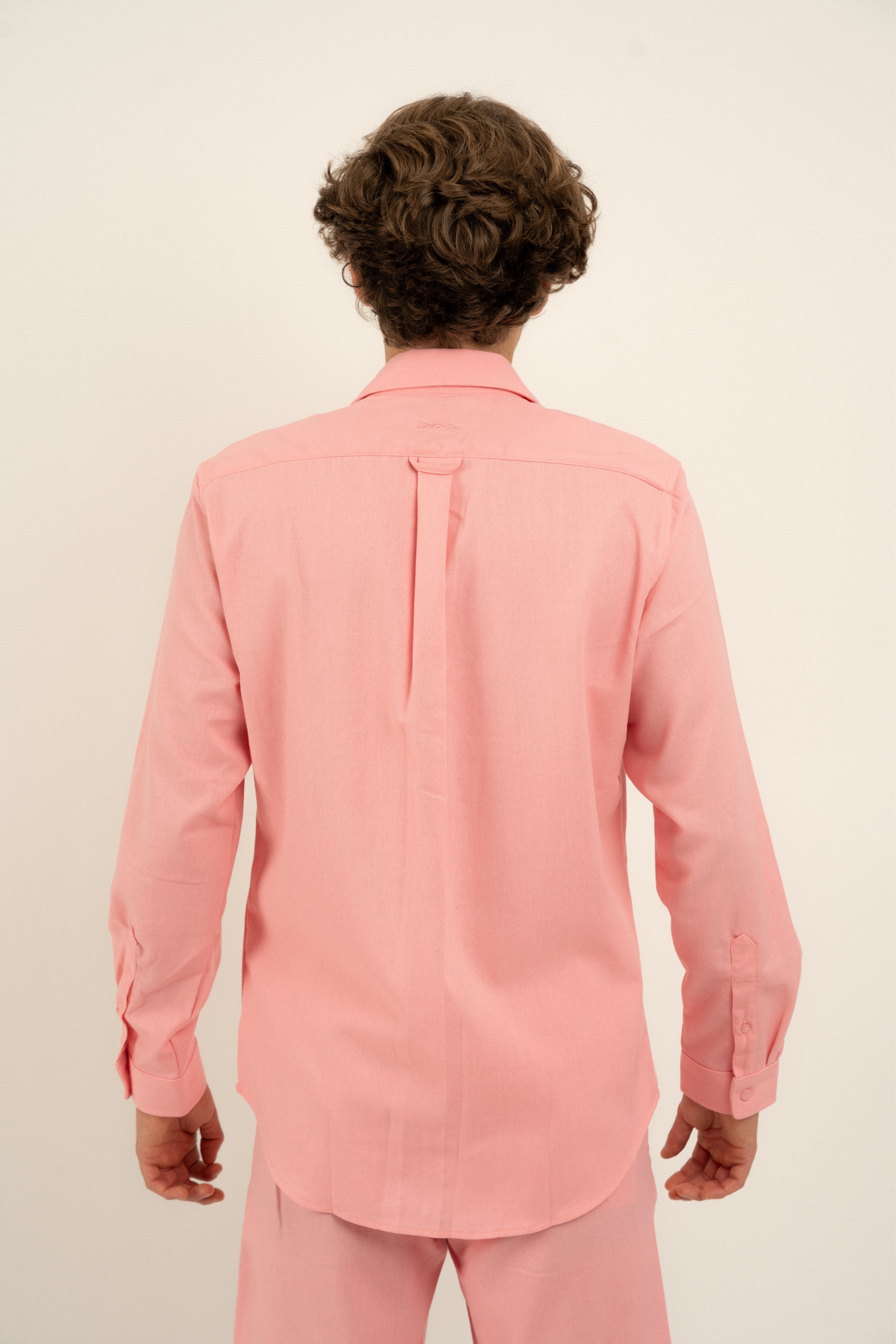 Stylish Cannes Pink Linen Shirt for Women - Breathable Summer Blouse for Casual Outings & Beach Vacations