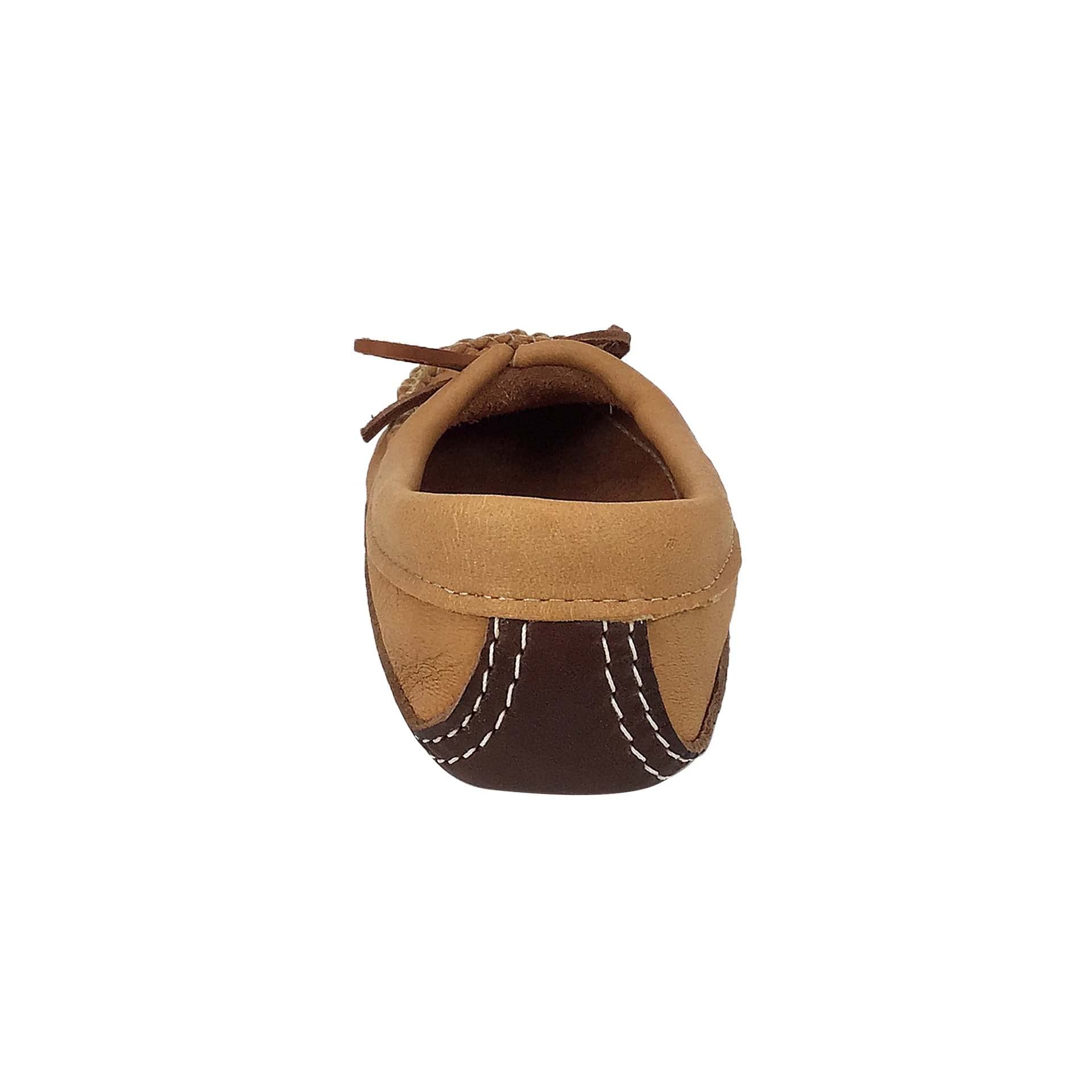 Bastien Industries Women's Moose Hide Leather Ballet Moccasins with Heavy Oil Tan Sole - Comfortable Earthing Shoes for Yoga, Meditation & Indoor/Outdoor Wear