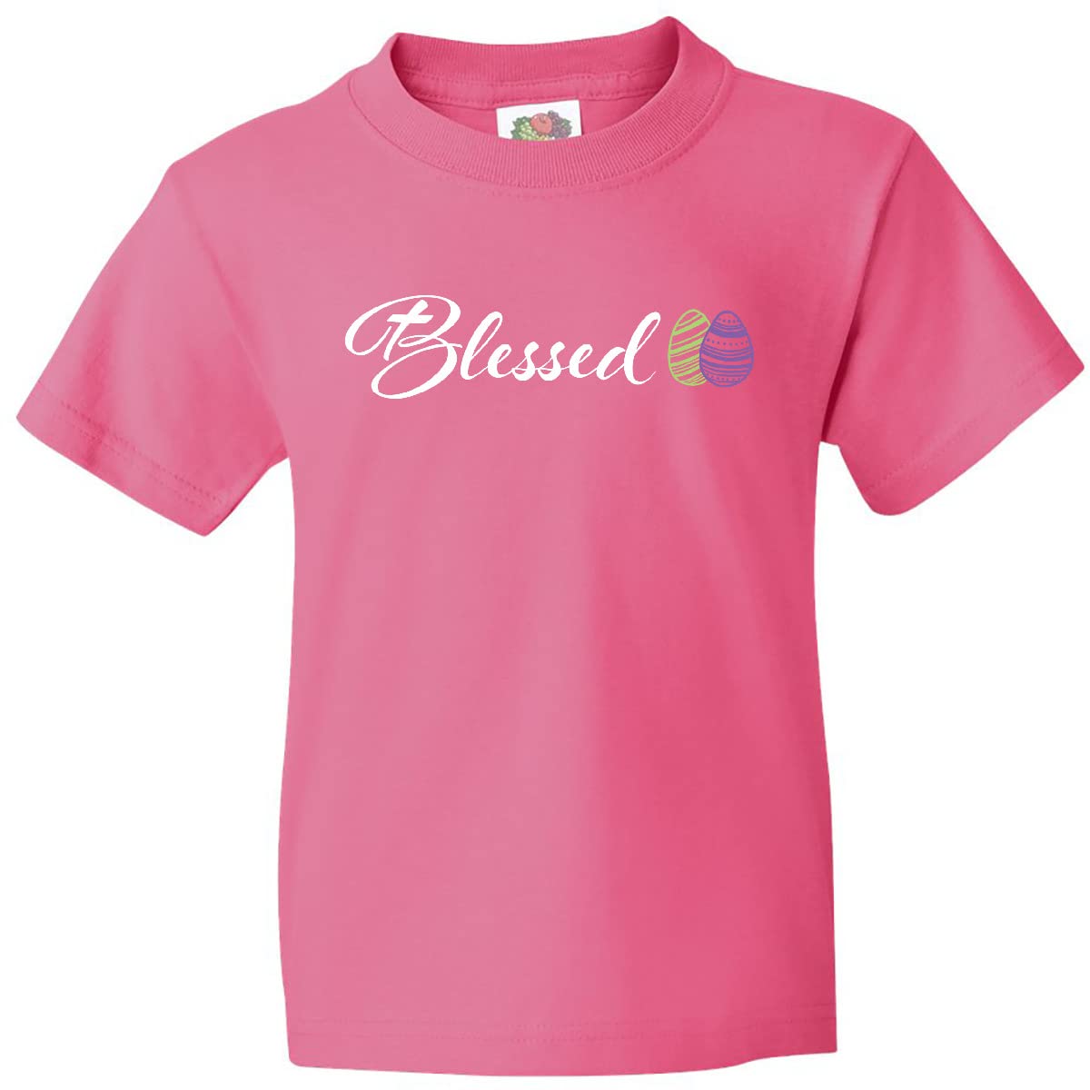 Easter Blessed T-Shirt with Green & Purple Eggs for Youth
