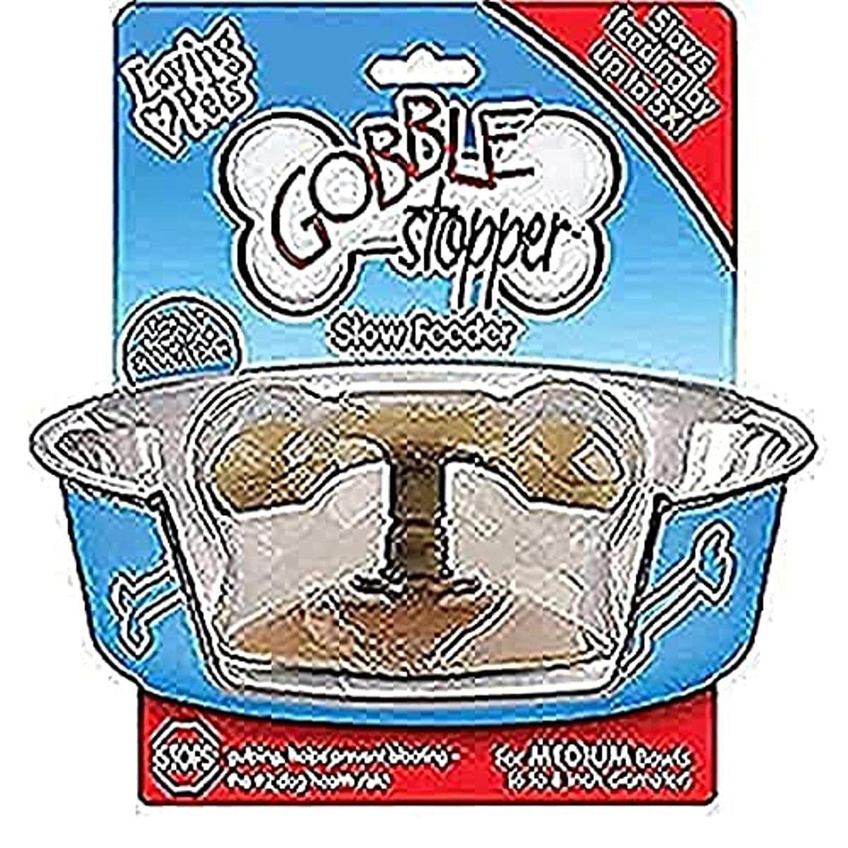 Slow Feeder Dog Bowl for Medium Dogs - Gobble Stopper by Loving Pets (7310) - Prevent Bloat & Aid Digestion - Perfect for Fast Eaters & Mealtime Enrichment