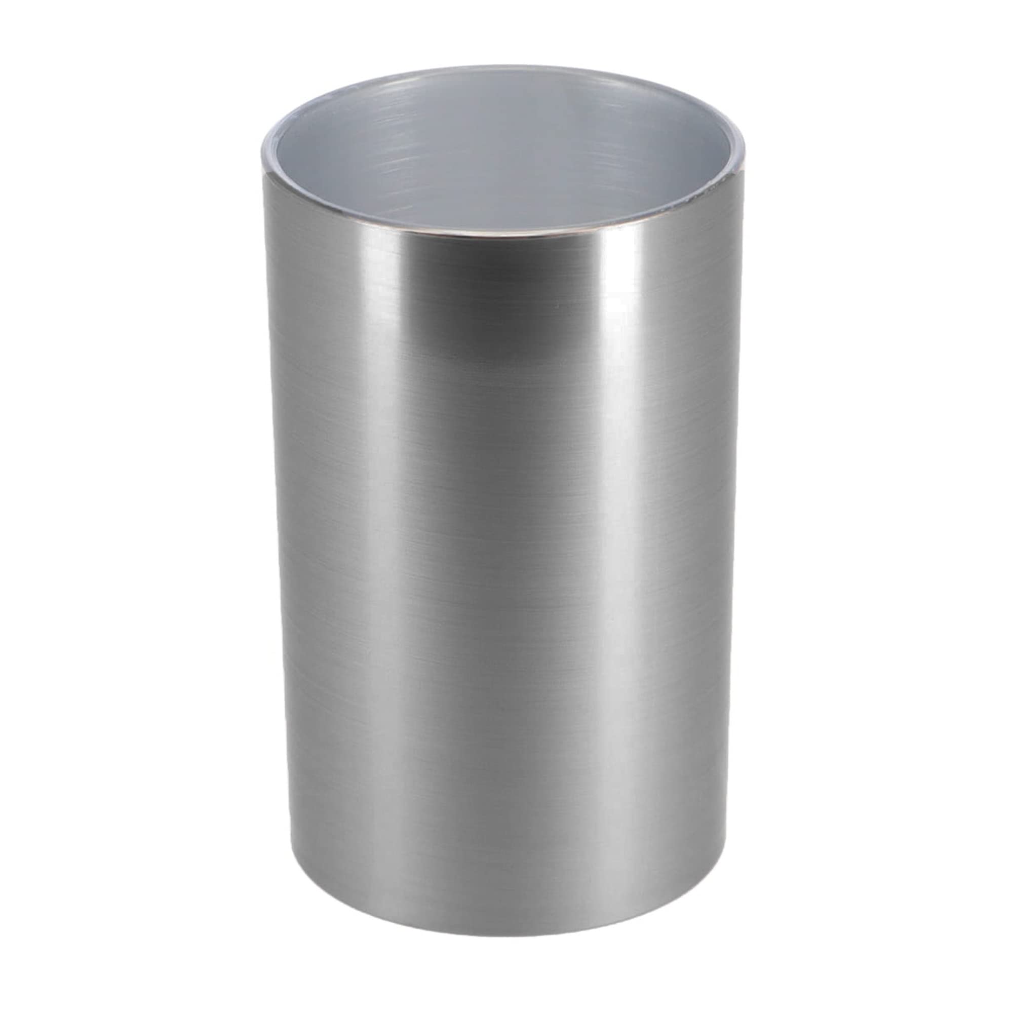 Brushed Aluminum Bathroom Tumbler Cup Holder & Toothbrush Organizer - NOUMEA - Perfect for Bathroom Countertop, Vanity, and Shower Storage Organization