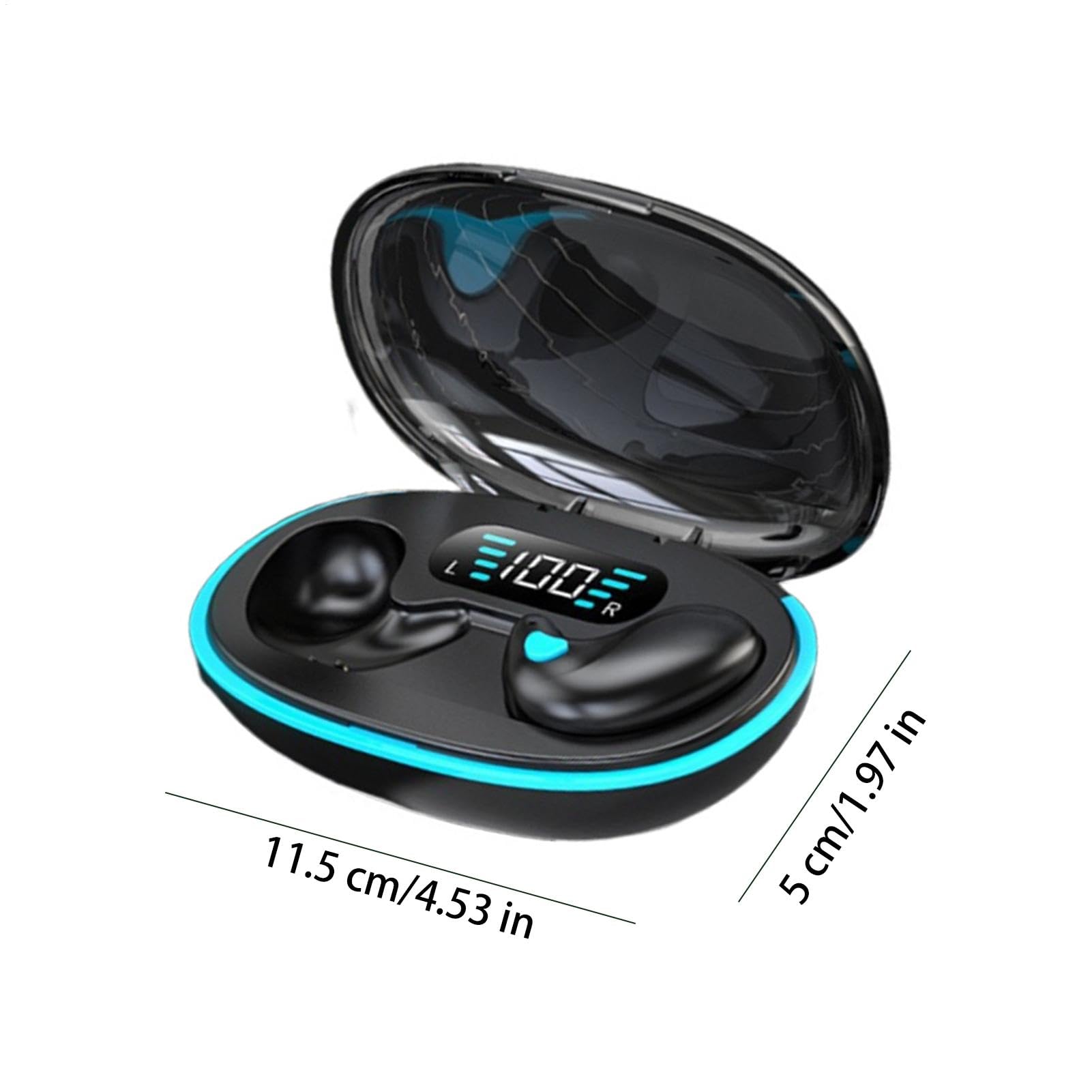 Wireless Bone Conduction Sleep Earbuds - Rechargeable Noise Cancelling Earphones for Side Sleepers | Comfortable for Sleeping, Work Calls, Meetings & Driving | Perfect for Night Use, Travel & Office