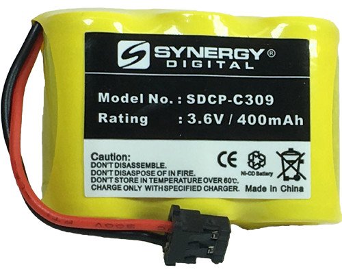 Synergy Digital Cordless Phone Batteries - 5 Pack Ni-CD 3.6V 400mAh Replacement Batteries Compatible with Toshiba FT-200BK Cordless Phone | Perfect for Home & Office Communication Devices
