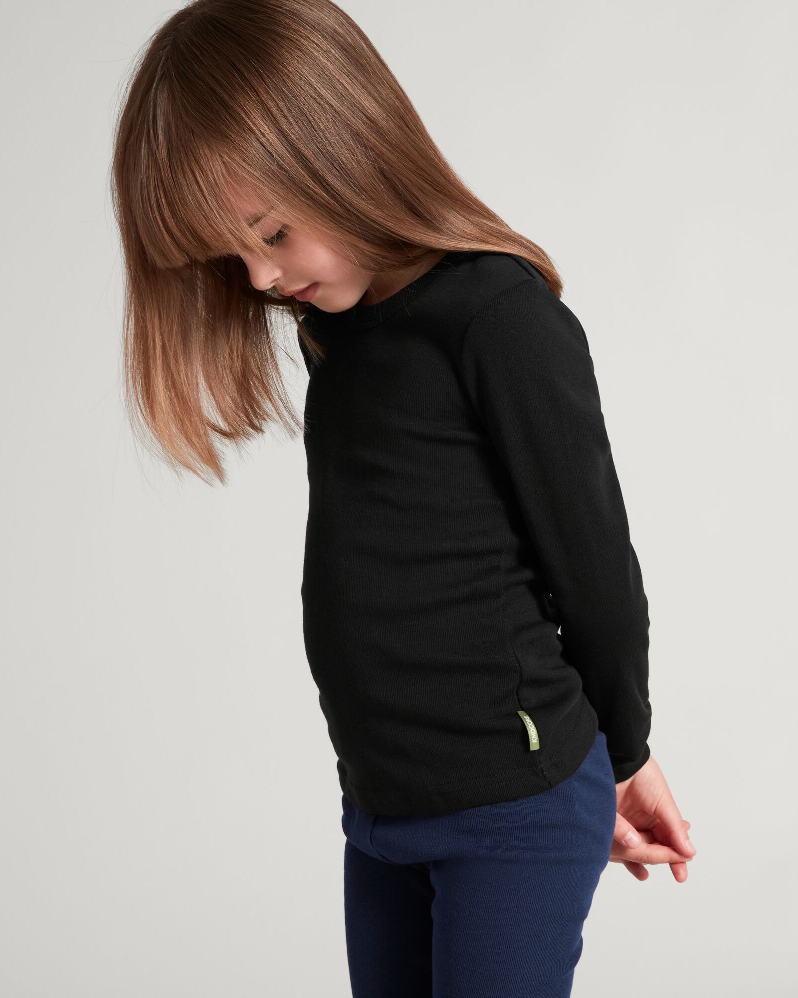 KMDCore Kids' Long Sleeve T-Shirt - Soft Cotton Comfort Fit Top for Boys & Girls - Perfect for School, Playdates & Outdoor Activities | Black