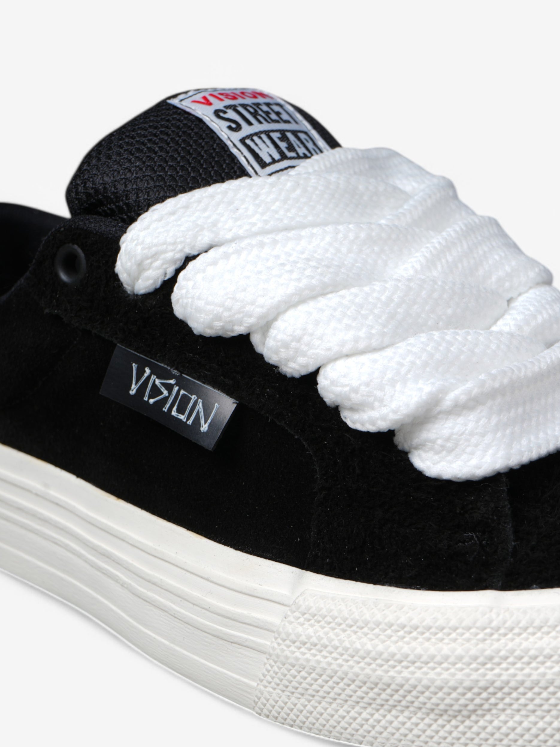 Vision Street Wear Odd Cirkus Suede Skate Shoes - Black & White Sneakers for Men & Women | Perfect for Streetwear, Skateboarding & Casual Wear