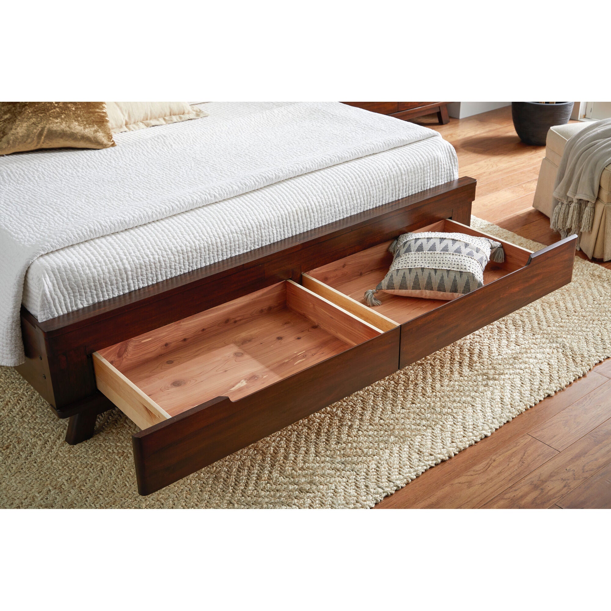 Queen Size Sahara Storage Bed with Underbed Drawers - Perfect for Small Bedrooms & Guest Rooms | Space-Saving Bed Frame with Hidden Storage