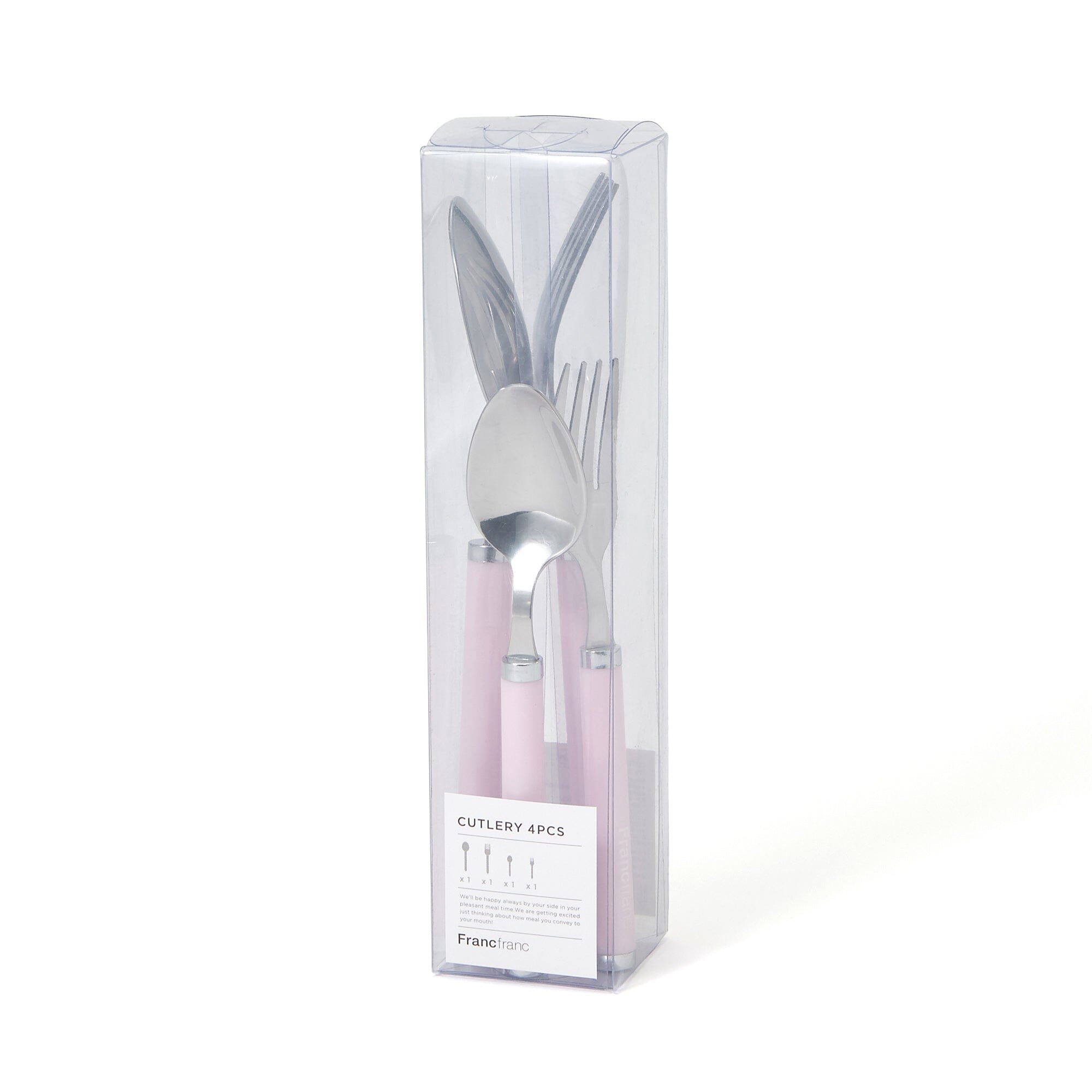 Premium 4-Piece Pink Cutlery Set with Custom Logo - Elegant Flatware for Dining, Gifts, and Home Decor