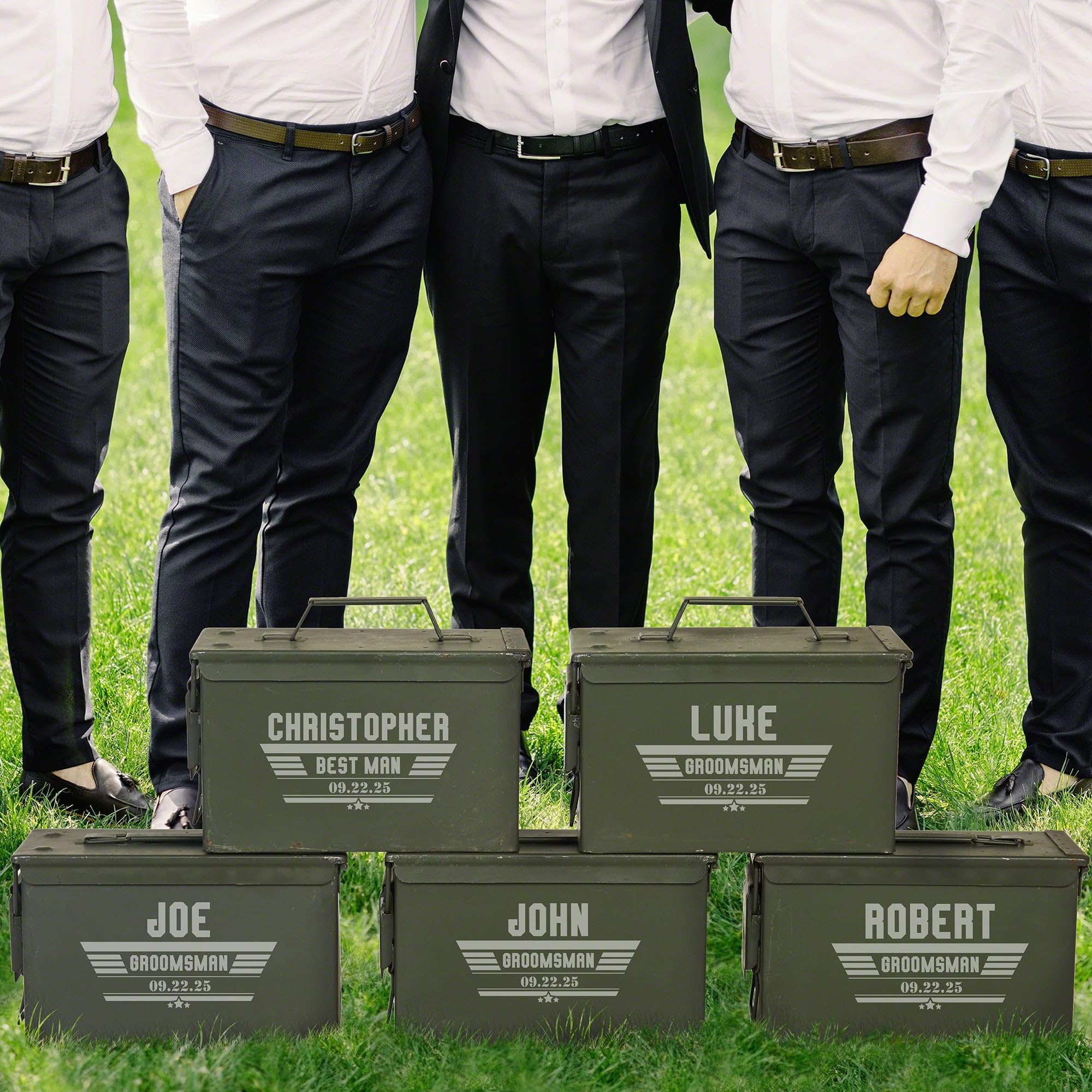 HomeWetBar Maverick Personalized 50 Cal Military Ammo Can - Durable Metal Storage Box for Ammunition, Survival Gear & Collectibles - Perfect for Gun Range, Hunting & Outdoor Adventures