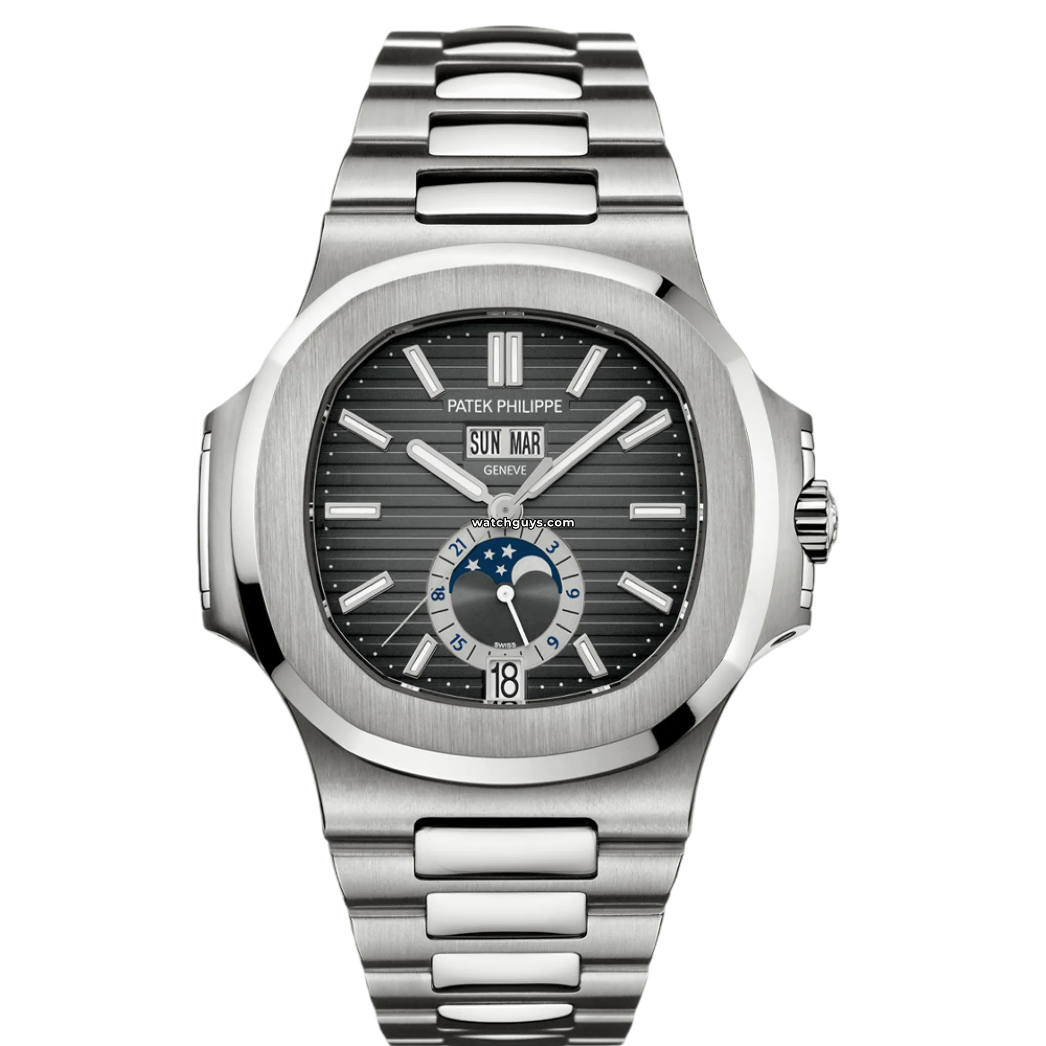 Patek Philippe Nautilus 5726/1A-001 Stainless Steel Men's Watch - Luxury Automatic Wristwatch with Moon Phase & Date - Perfect for Business, Gala Events & Collectors