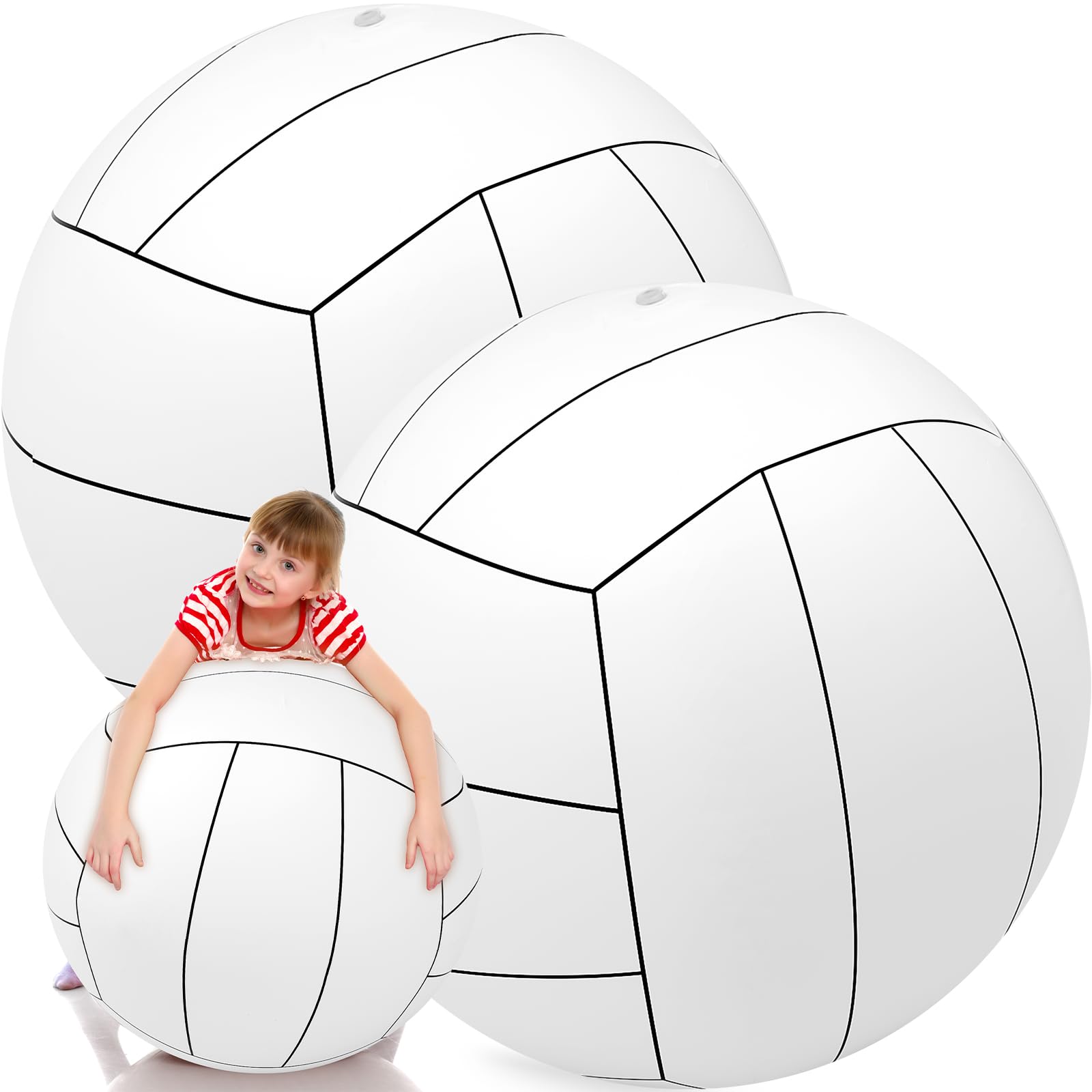 Libima 27 Inch Giant Inflatable Volleyball for Beach, Pool, and Outdoor Games – Perfect for Themed Parties, Family Gatherings, and Summer Fun