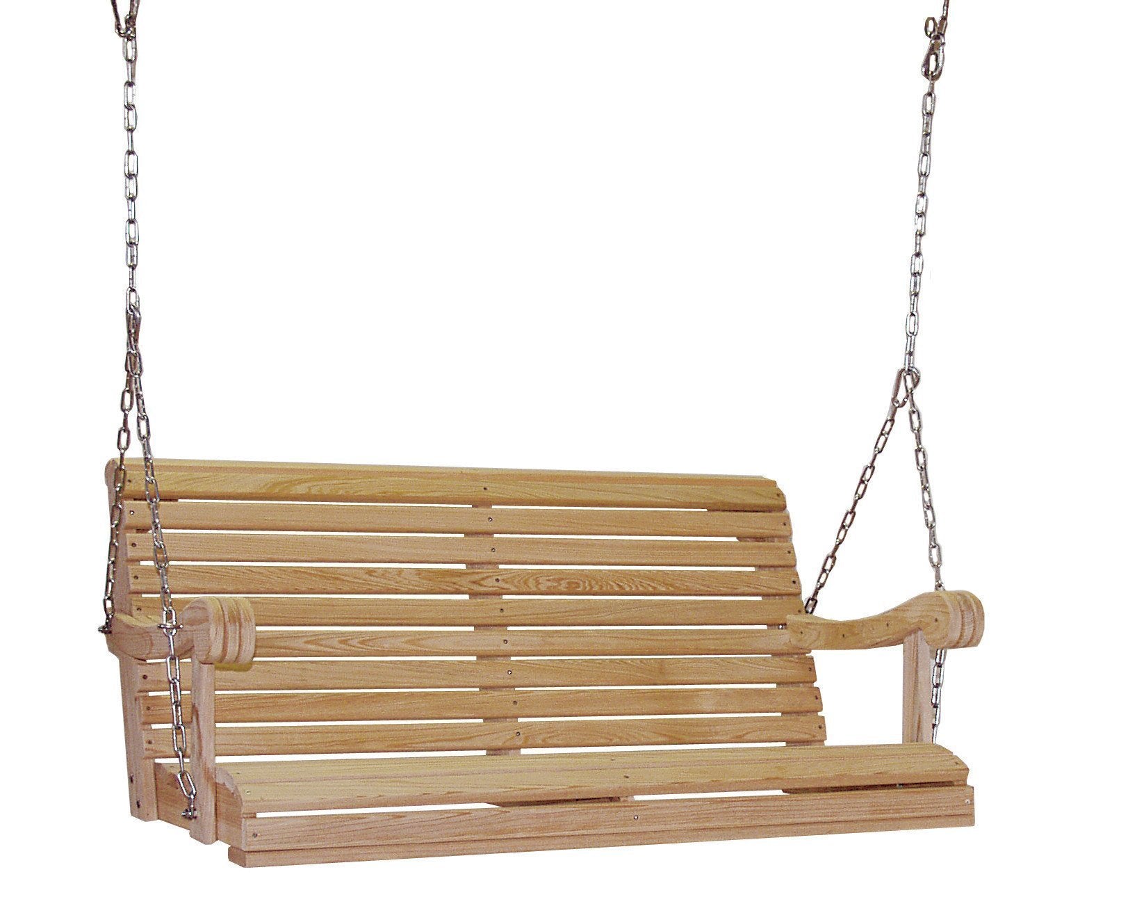 Grandpa Series Cypress Wood Porch Swing - Comfortable Outdoor Hanging Bench for Garden, Patio, and Backyard Relaxation