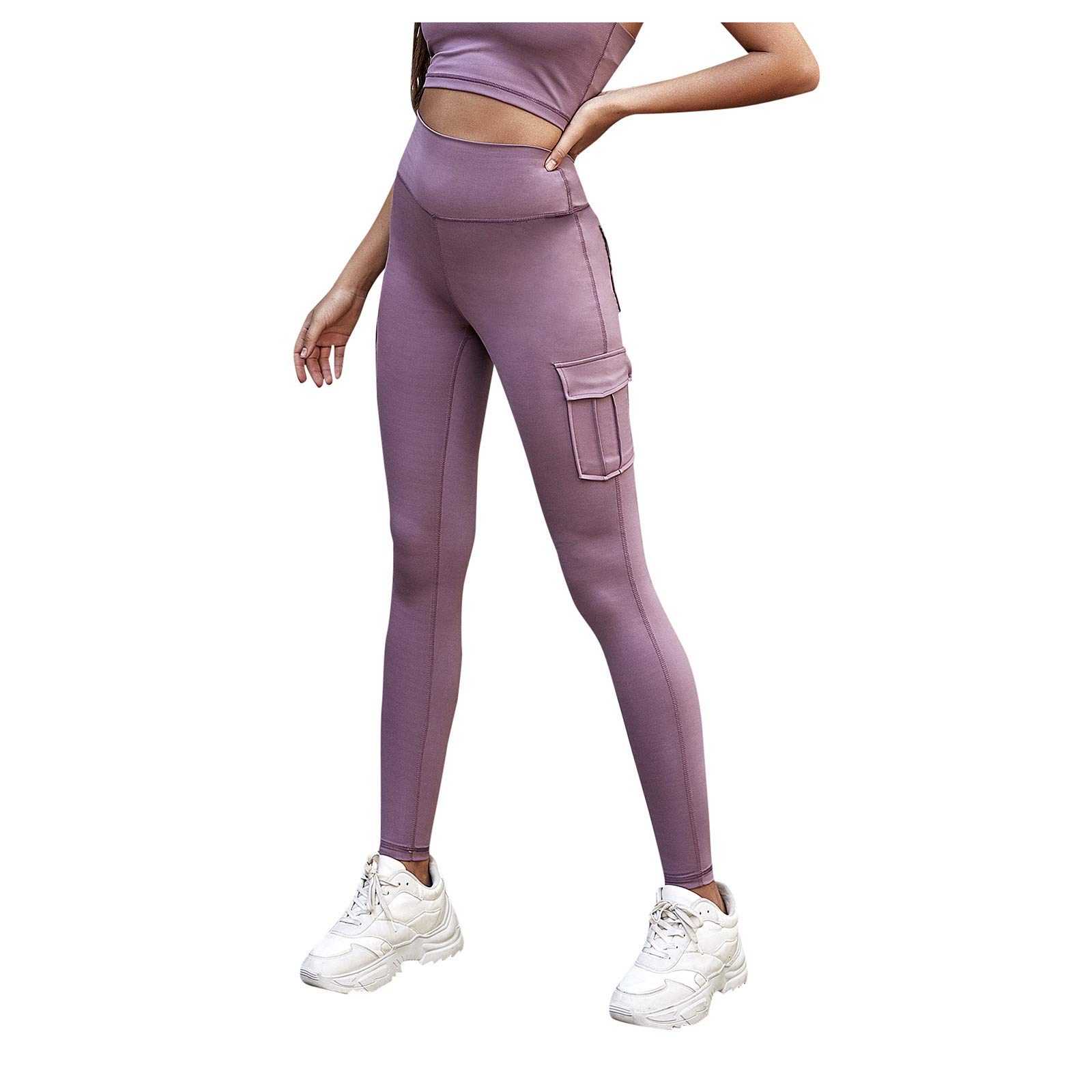 HCJYAL High Waist Yoga Pants for Women - Sexy Workout Leggings with Pockets, Comfortable & Stretchy for Yoga, Gym, Running & Daily Wear