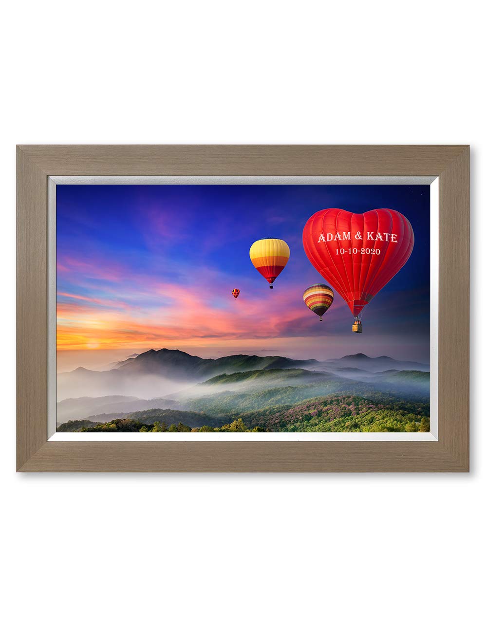 IPIC - Personalized Romantic Wall Art with Names, Custom Couple Gifts, Wedding Anniversary Present - Framed Ready-to-Hang Artwork (21x15 inches) - Perfect for Bedroom Decor, Living Room Wall Art & Romantic Home Gifts