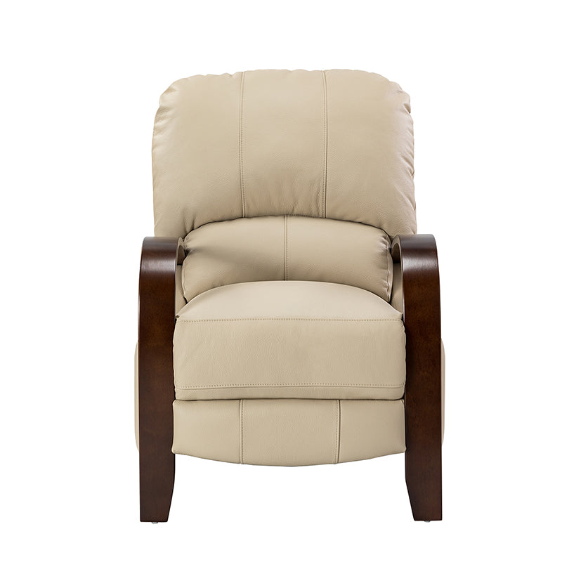 Melissa Genuine Leather Manual Recliner Chair - Handcrafted Full Grain Leather Living Room Recliner with Smooth Manual Mechanism, Perfect for Home Theater, Gaming, and Relaxation