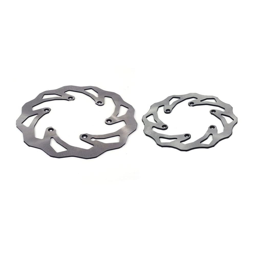 High-Performance Motorcycle Brake Disc Rotor Set - Front & Rear Compatible with KTM SX/SXC/SXF/EXC/EXCF/XC/F/XCW Supermoto 125-500cc - Red (Ideal for Racing, Off-Road & Street Riding)