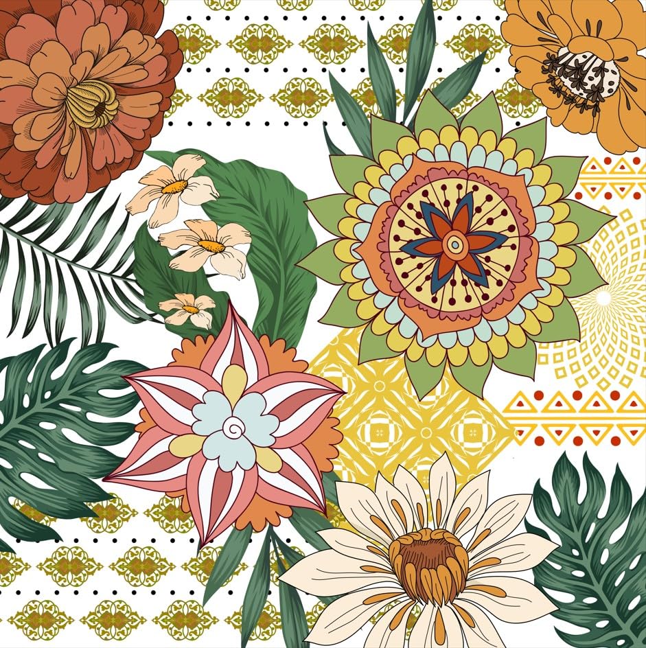 Monstera & Flower (No Quilt Filling)