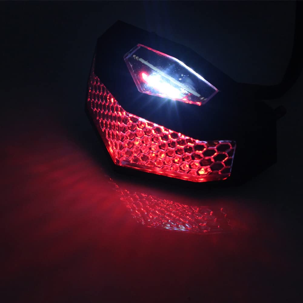 12V LED Universal Motorcycle Integrated Brake Tail Light with Turn Signals & License Plate Lamp - Compatible with Honda, Street Bikes & Scooters - Perfect for Night Riding, Safety Enhancement & Custom Builds