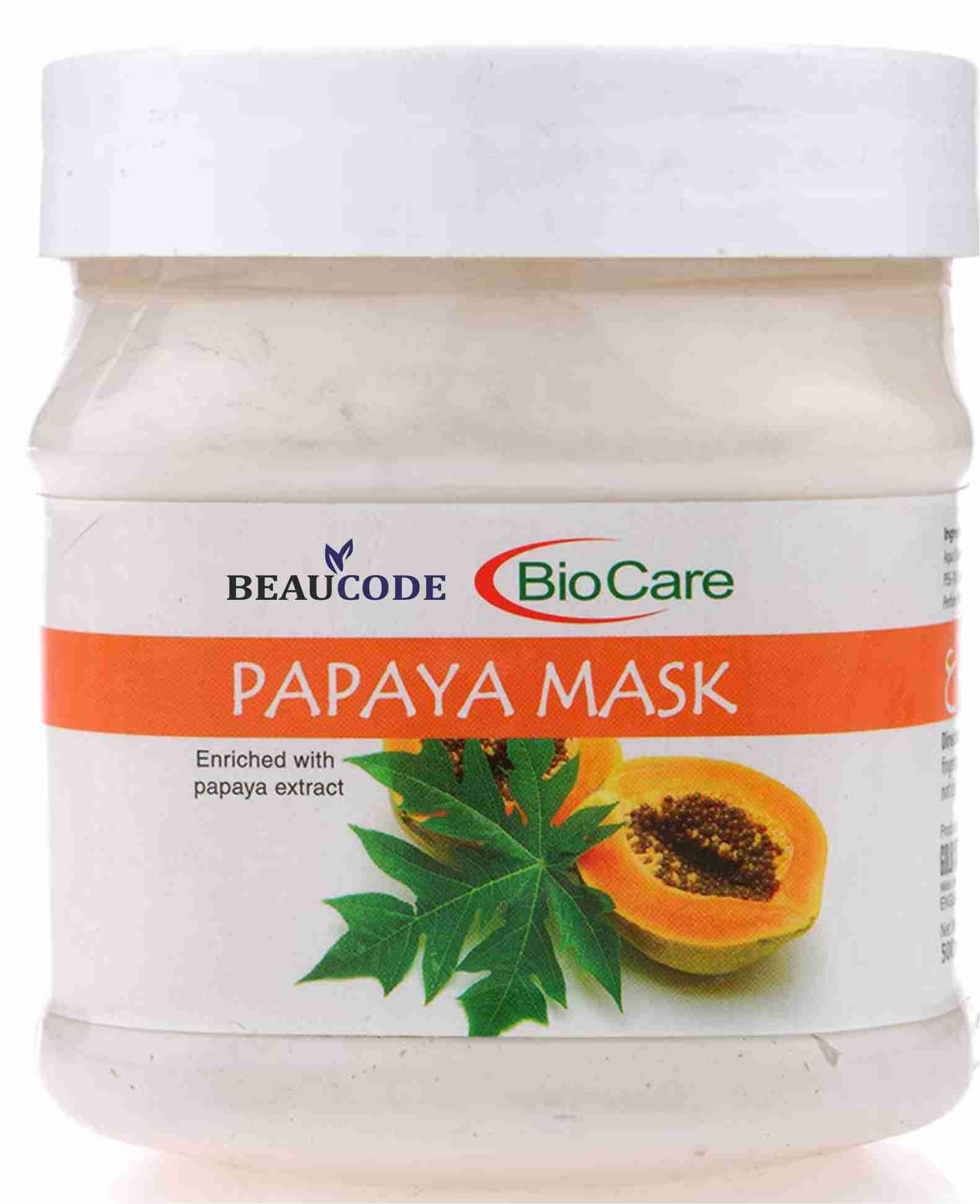 Beaucode BioCare Natural Papaya Face Mask 250g - Hydrating & Brightening for All Skin Types, Paraben-Free, SLS-Free, Sulfate-Free & Cruelty-Free - Perfect for Daily Skincare Routine & Spa Treatments