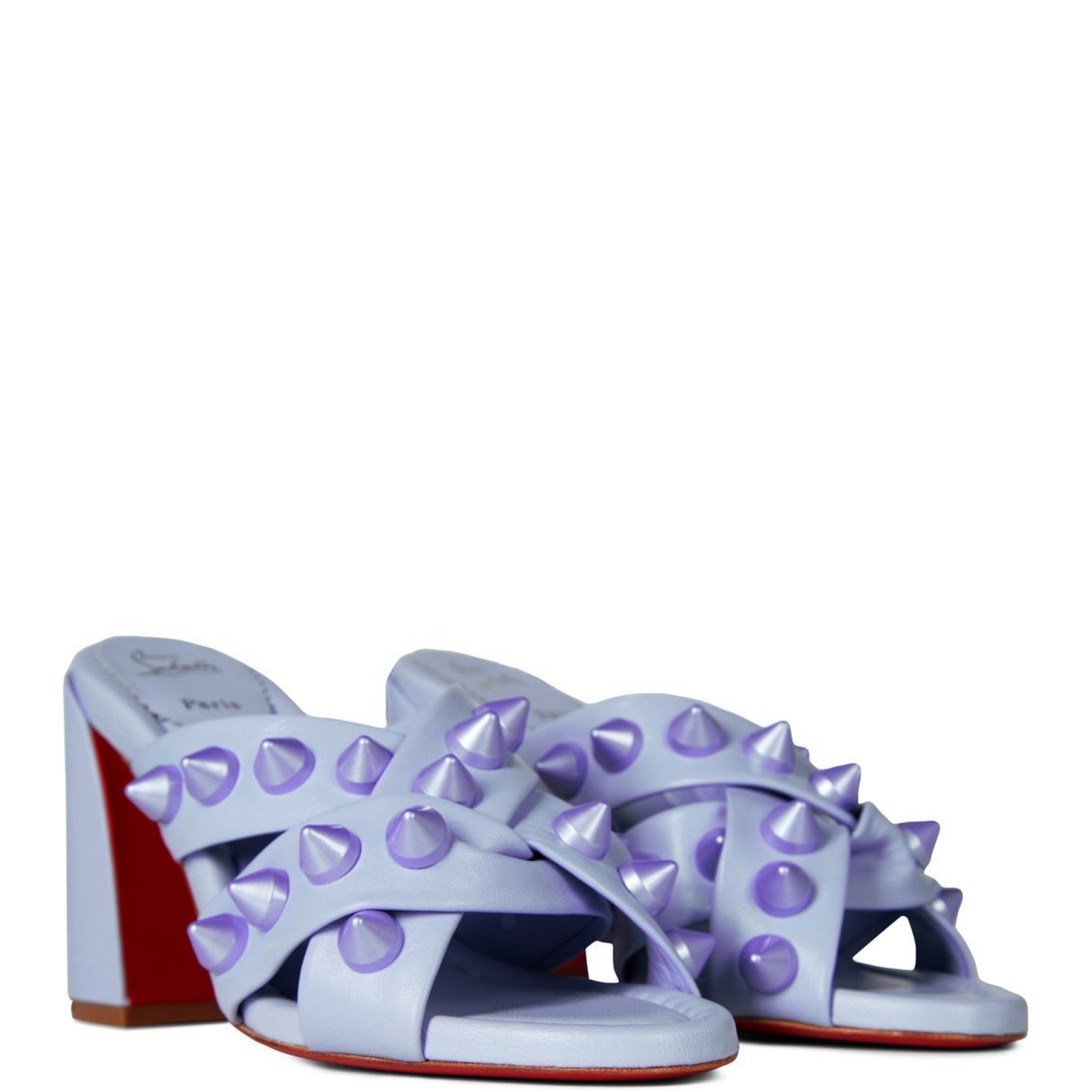 Christian Louboutin Spika Leather Mules - Women's Luxury Designer Slide Sandals for Casual & Evening Wear