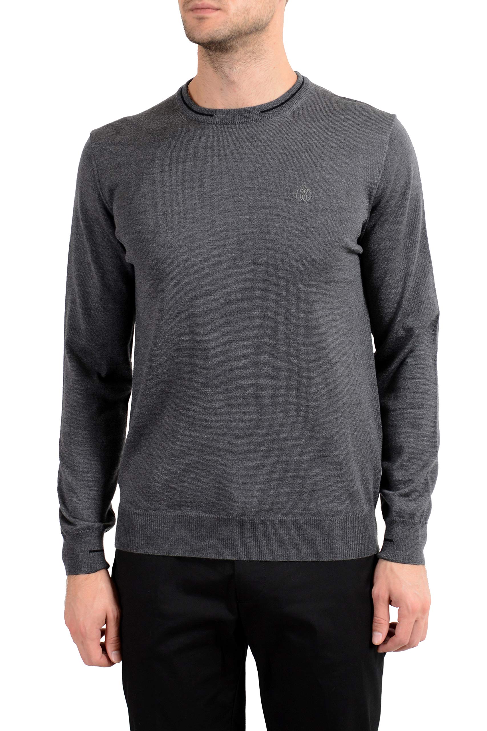 Roberto Cavalli Men's Crewneck Sweater - Stylish & Comfortable Knit Pullover for Casual Wear, Office & Date Nights