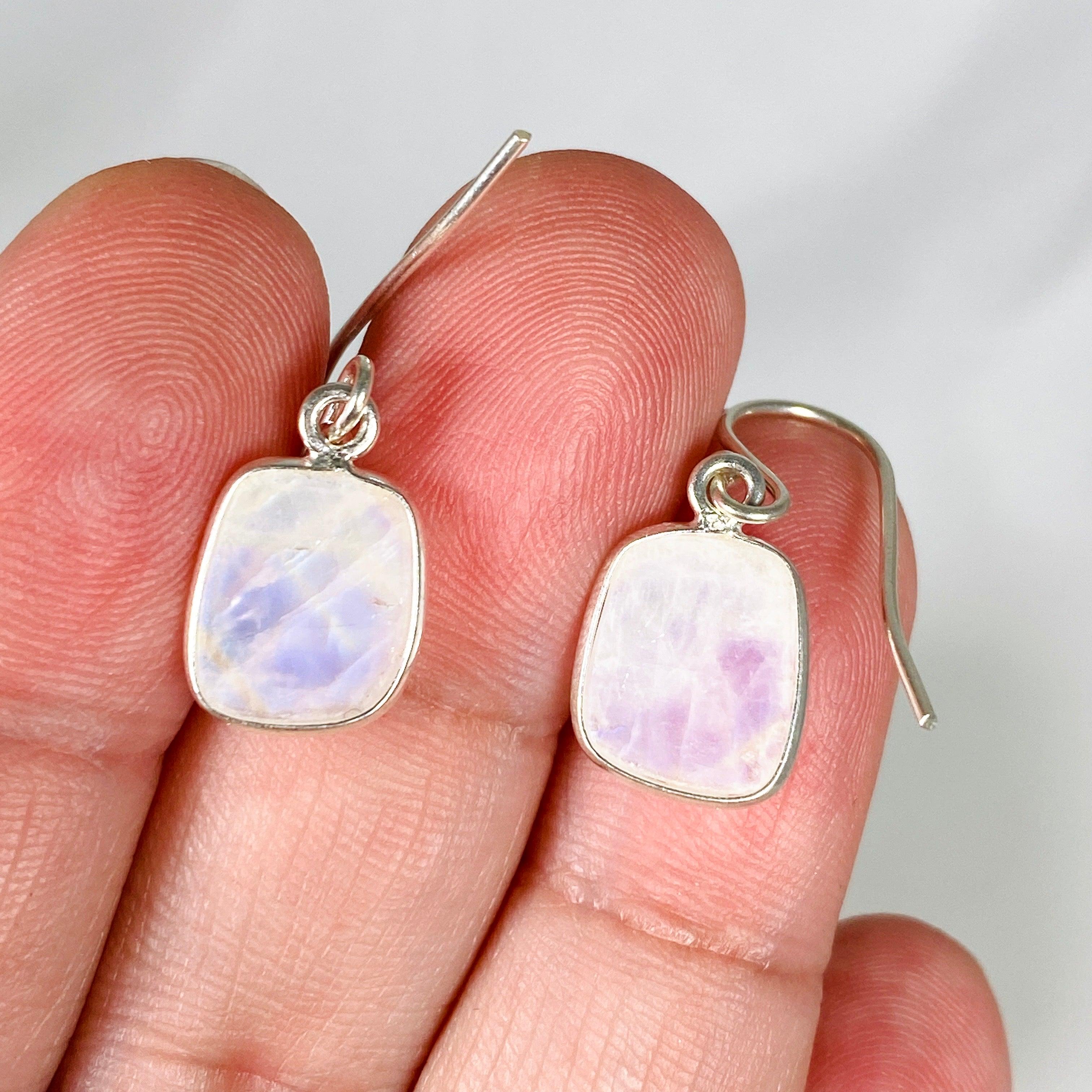 Moonstone Square Earrings KEGJ1391 - Elegant Sterling Silver Jewelry for Women | Perfect for Weddings, Parties & Everyday Wear