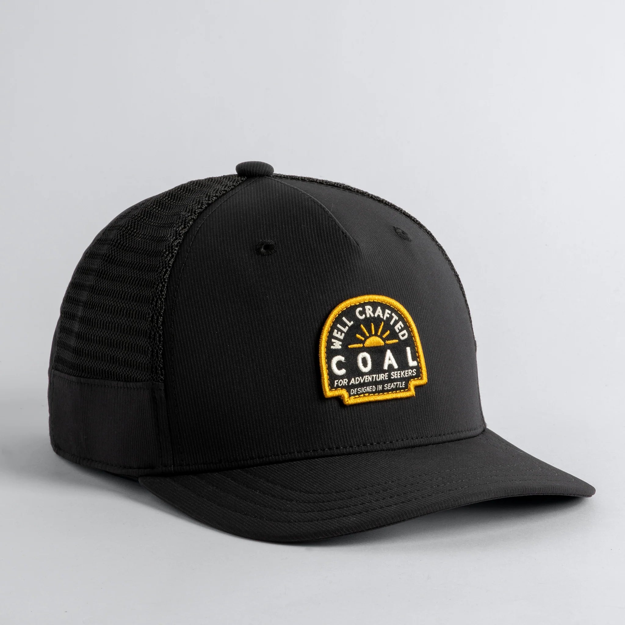 Coal 2025 Grove Tech Trucker Hat - Black | Adjustable Snapback Cap for Men & Women | Perfect for Outdoor Activities, Sports & Casual Wear