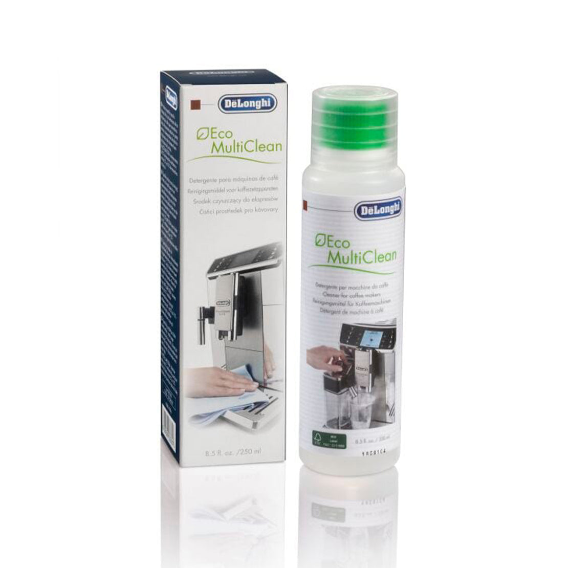 DeLonghi Eco MultiClean Milk System Cleaning Solution 250ml - Safe & Effective for Espresso Machines - Perfect for Daily Cleaning & Maintenance