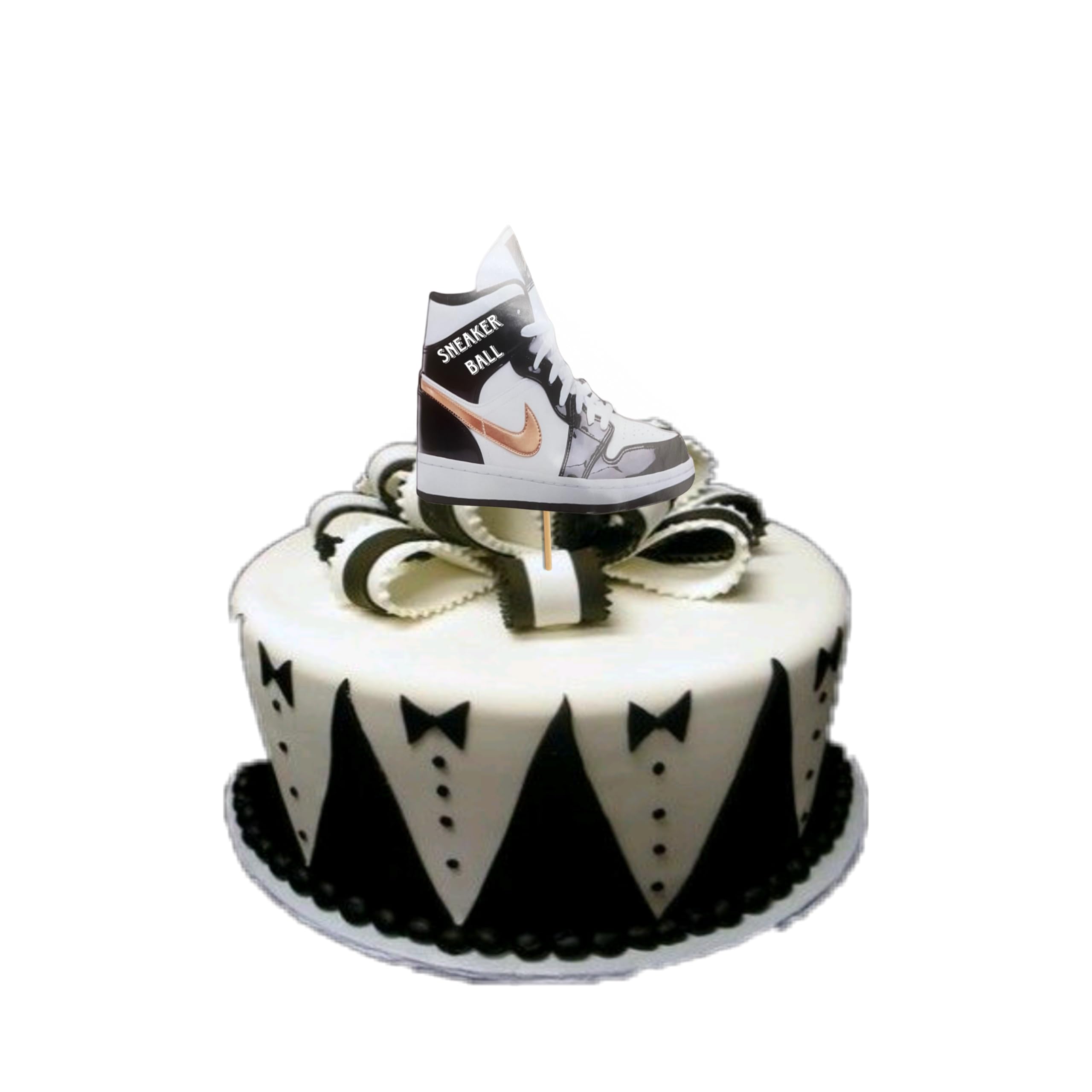 Custom Sneaker Shoe Cake Topper - Edible Birthday Party Decor for Sneakerhead & Shoe Lover - Perfect for Nike, Jordan, Adidas Themed Cakes & Cupcakes